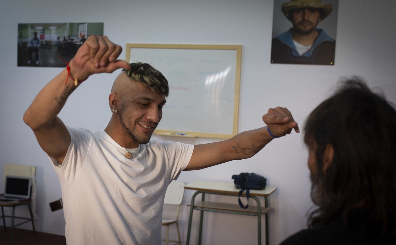 Ensayo para el espectáculo de la Bienal de los internos del Psiquiátrico Penitenciario de Sevilla