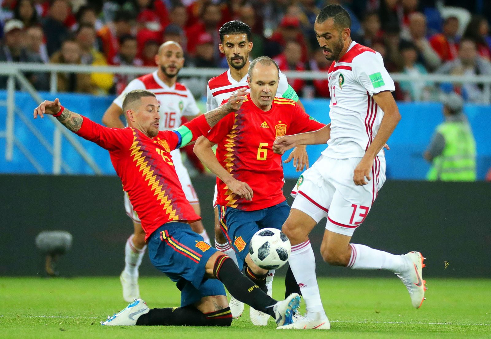 Las imágenes del España-Marruecos