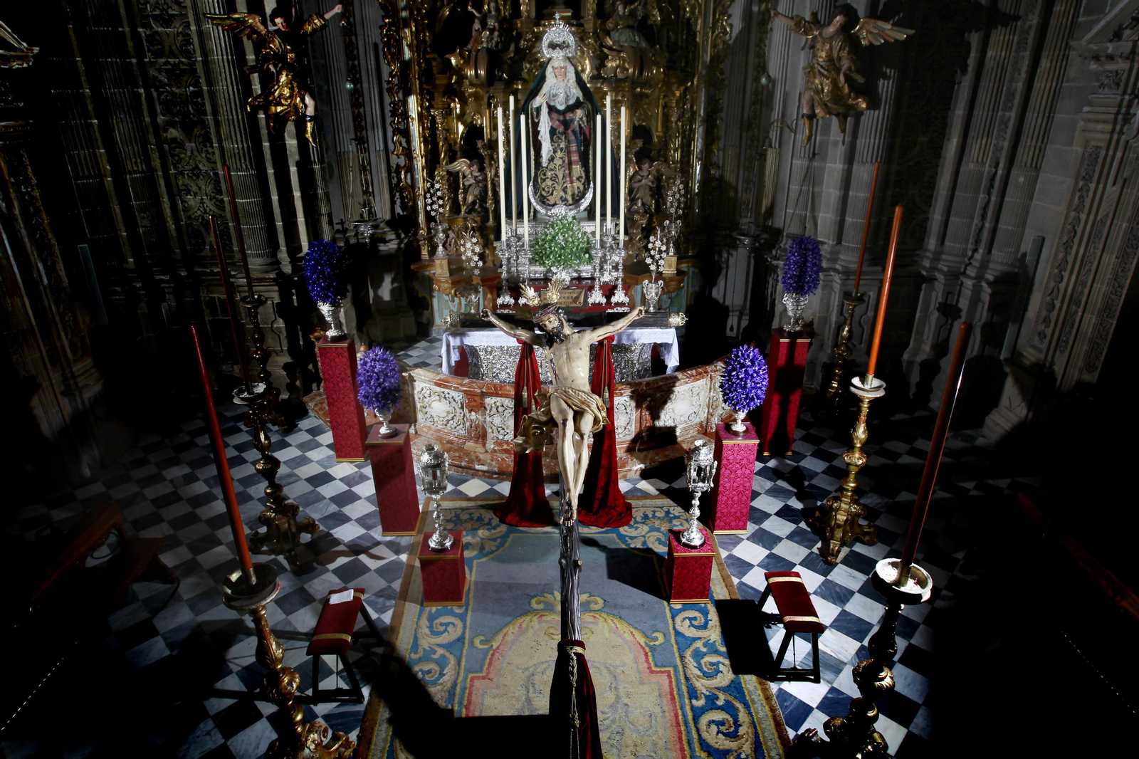 La impresionante imagen del Santo Crucifijo de la Salud en San Miguel.