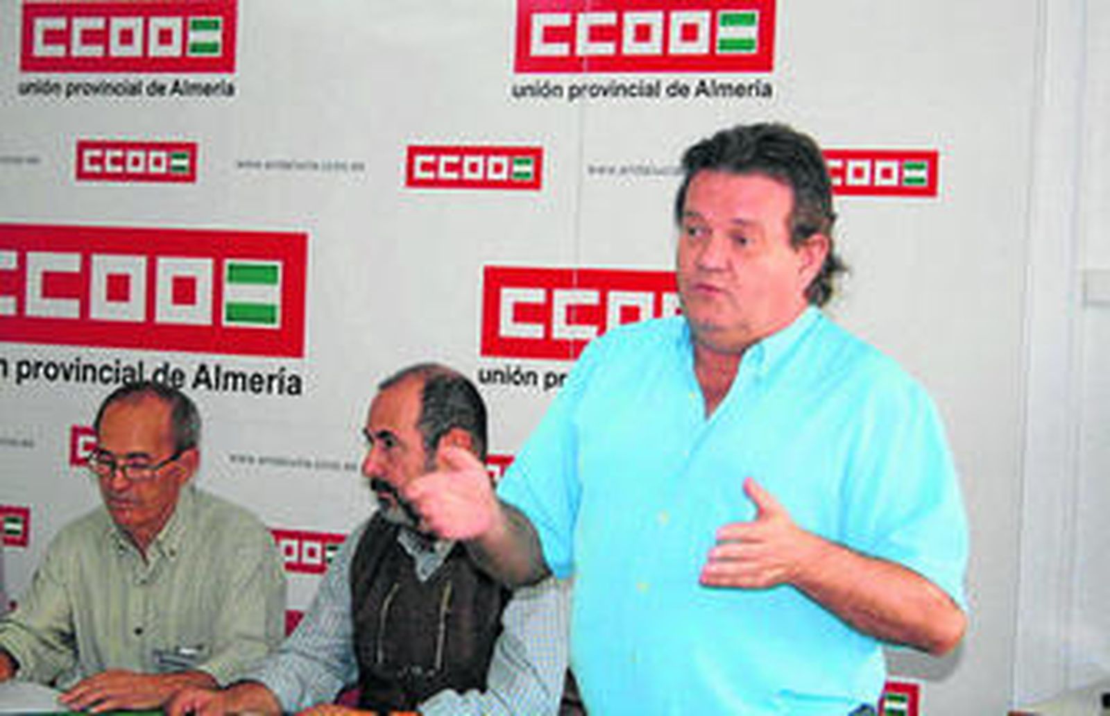 Juan Pallarés, secretario general de Comisiones Obreras de Almería en uno de sus últimos actos.