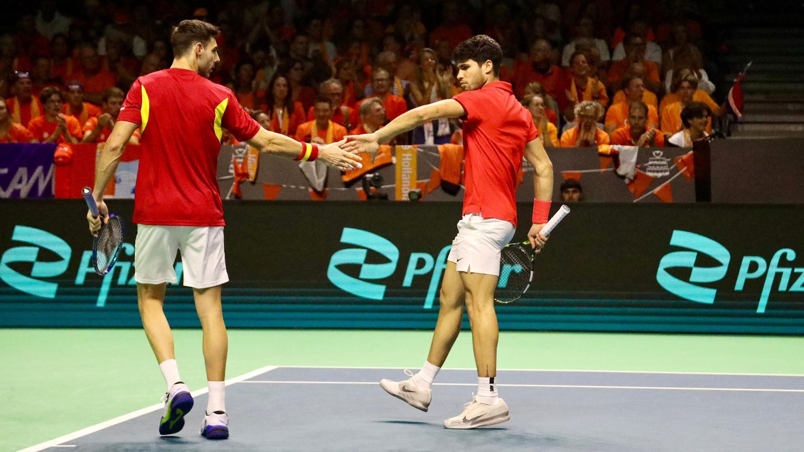 El doble Alcaraz-Granollers vs Koolhof-Van de Zandschulp, en fotos