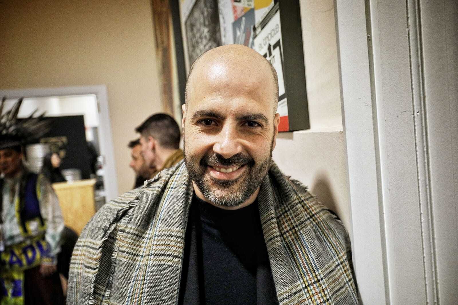 La comparsa 'Ahora o nunca' en camerinos.