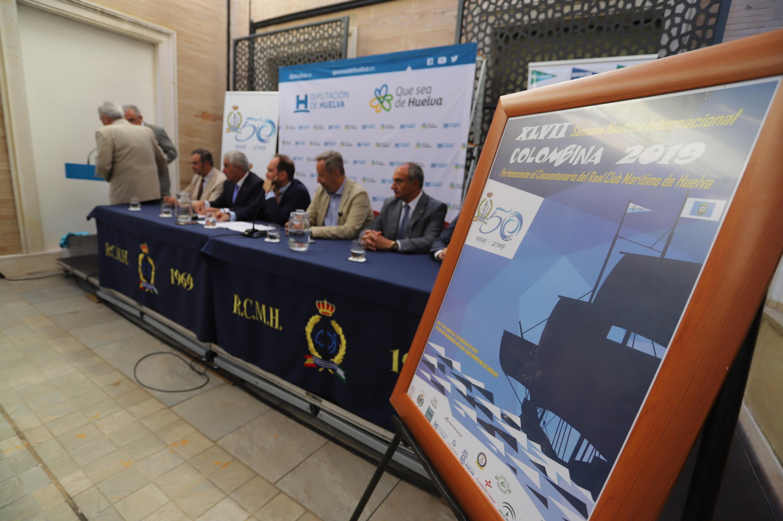 Presentación del cartel oficial conmemorativo de la “XLVII Edición de la Semana Náutica internacional Colombina 2019”