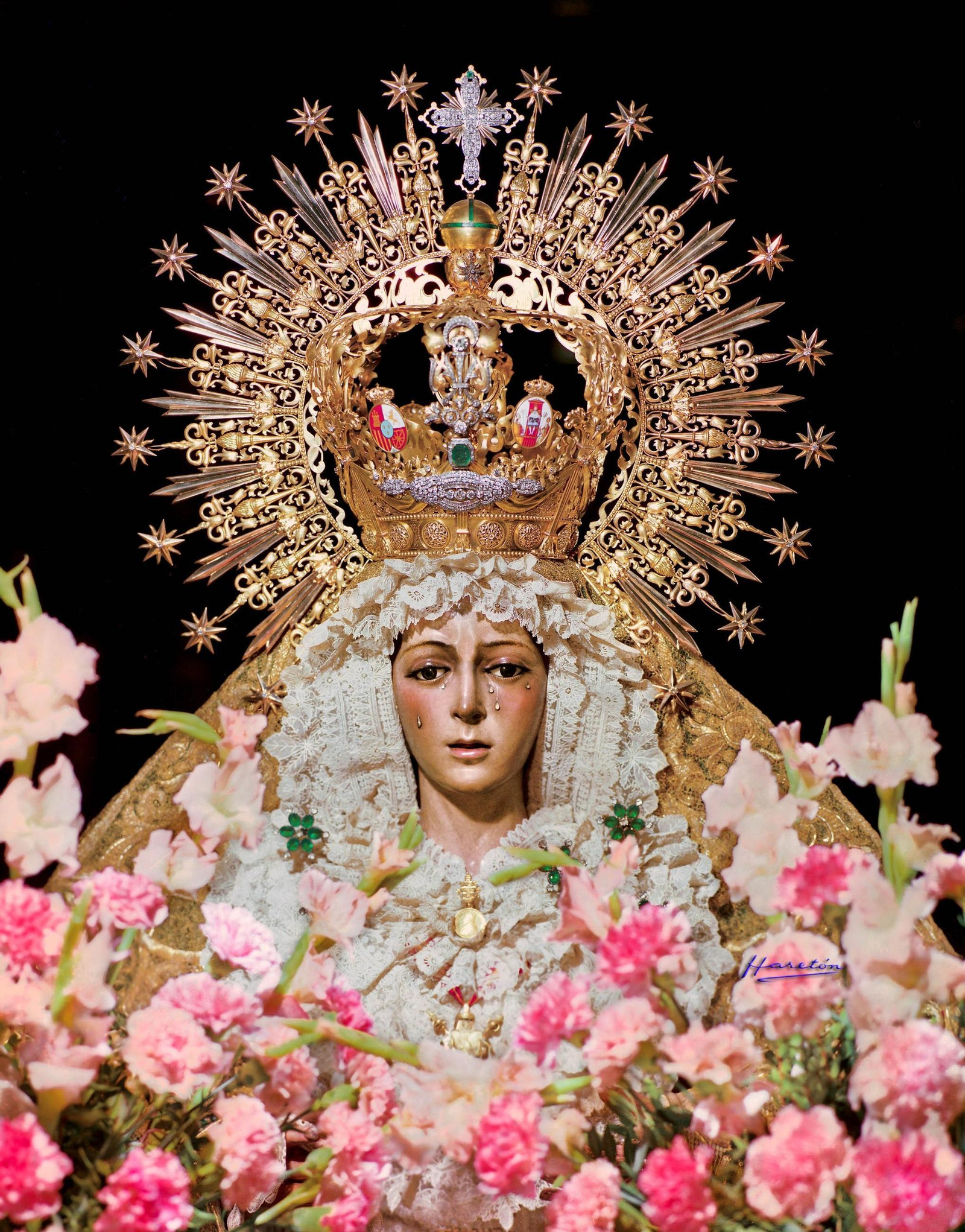 La fotografía que hizo Juan Haretón padre en la primera mitad de los 70 para los donantes de flores.