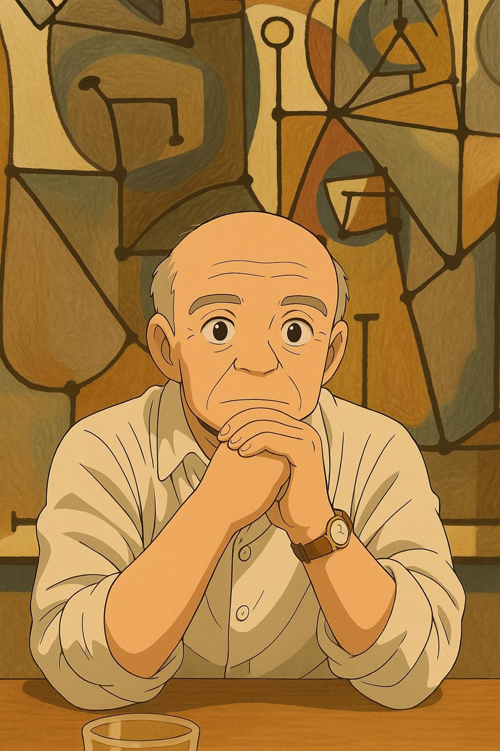 Pablo Picasso, al estilo Studio Ghibli Así se verían algunos de los personajes más famosos de Málaga como figuras de anime del Studio Ghibli