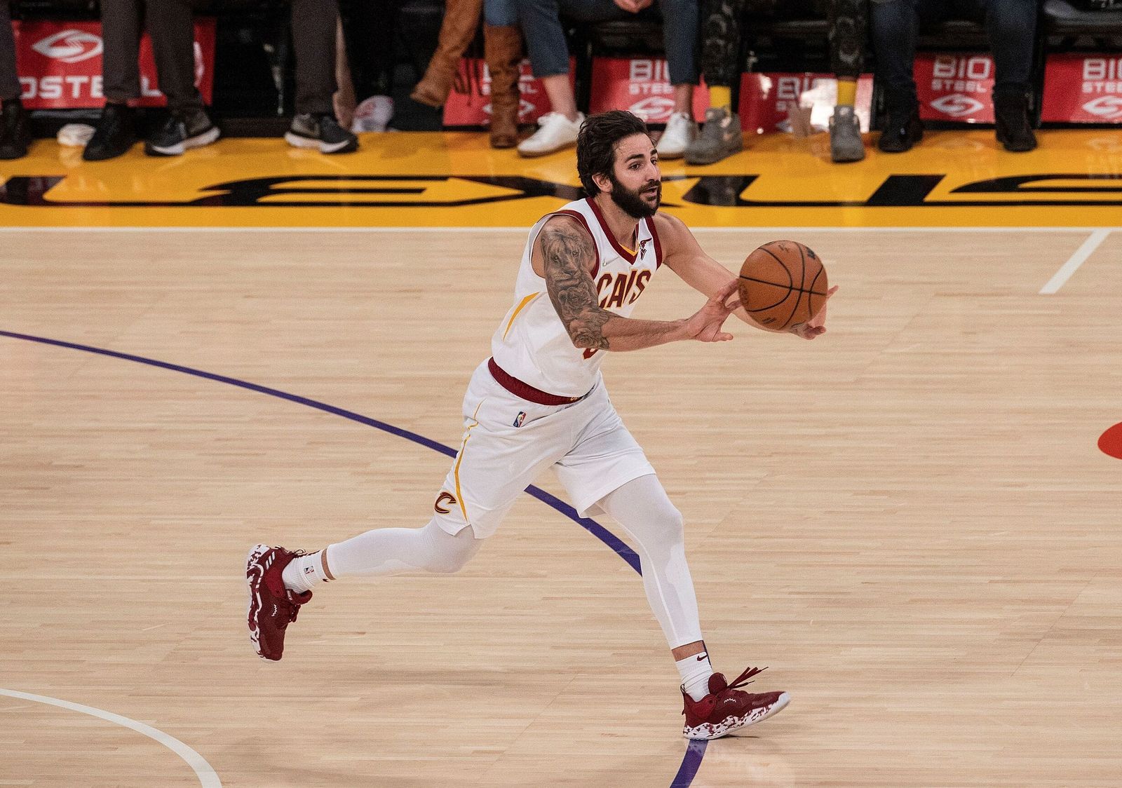 Ricky Rubio, en un partido con los Cleveland Cavaliers.