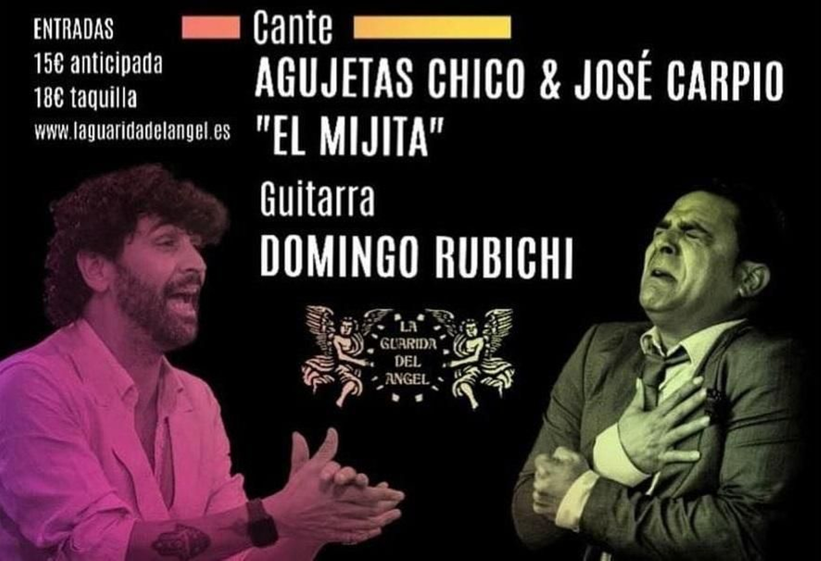 Agujetas Chico y José 'El Mijita' se citan en La Guarida del Ángel con un recital clásico