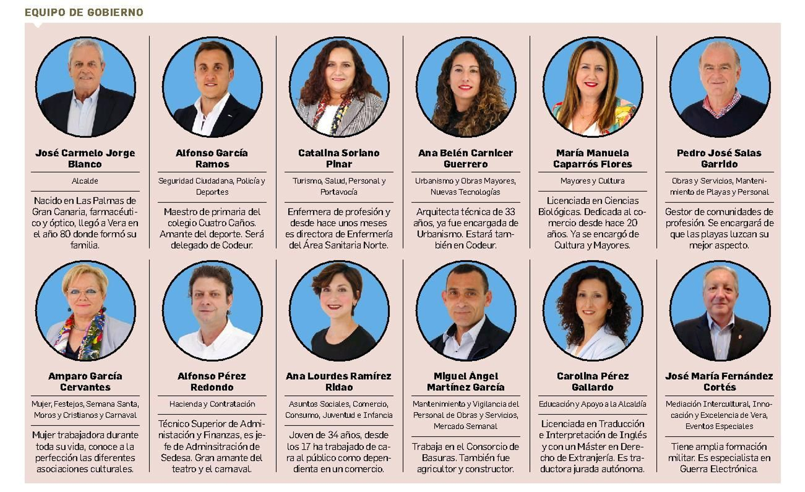 El Ayuntamiento de Vera se organizará en once áreas diferentes.