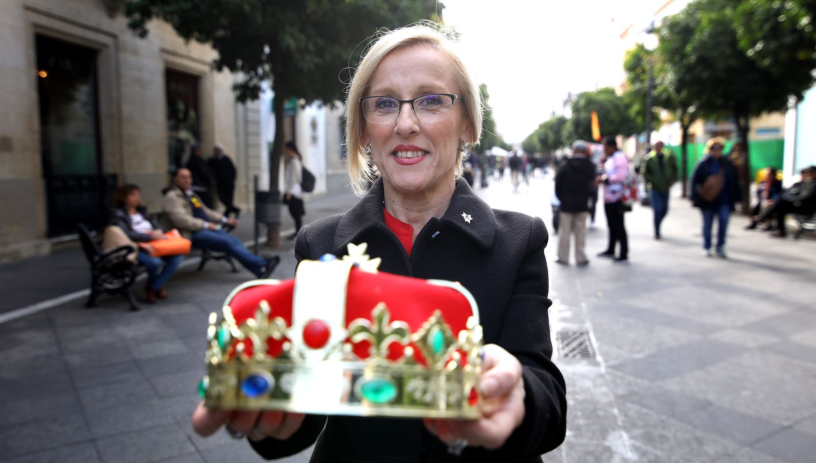 Carmen Martín, días atrás, en la calle Larga.