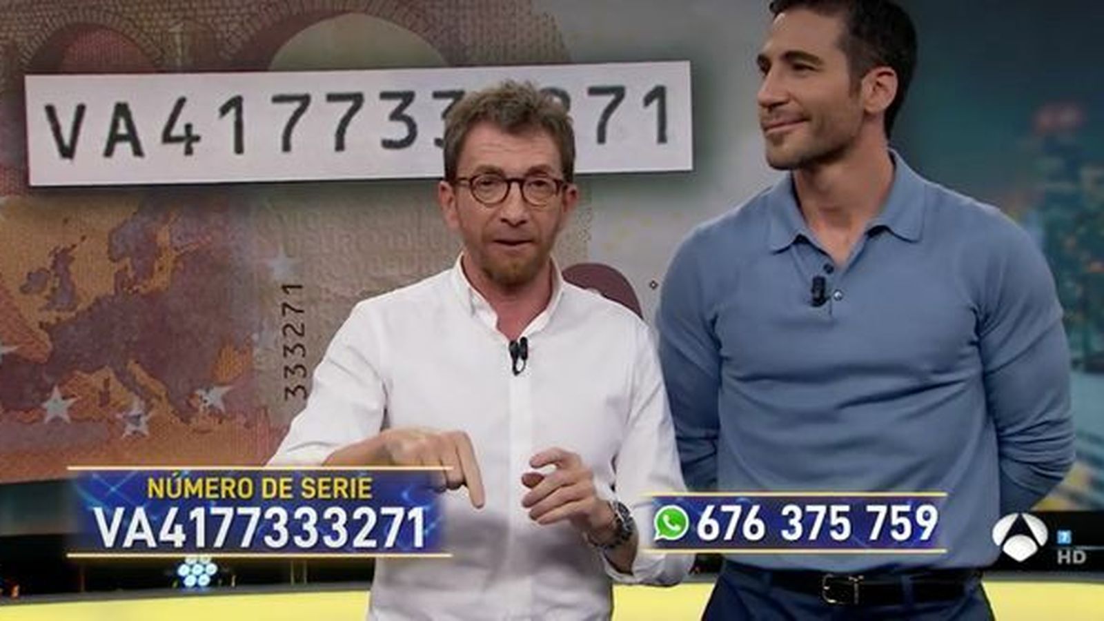 El momento del programa en el que explican la puesta en circulación del billete