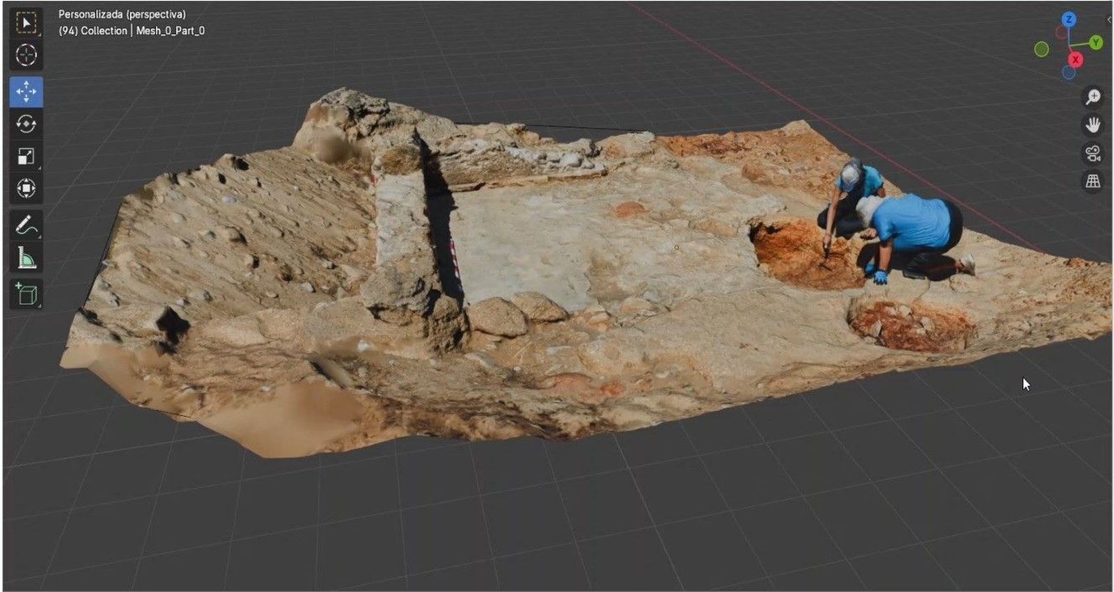 Uso del escáner 3D para el modelado de piezas estructurales del pecio Delta 1