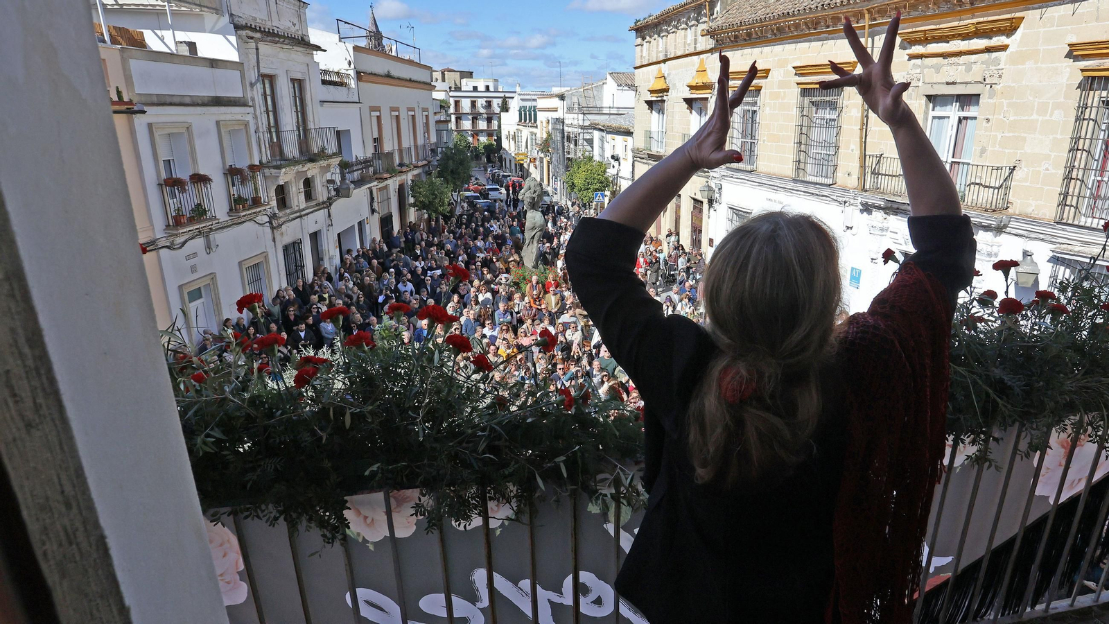 Imágenes de los balcones de Lola Flores en Jerez