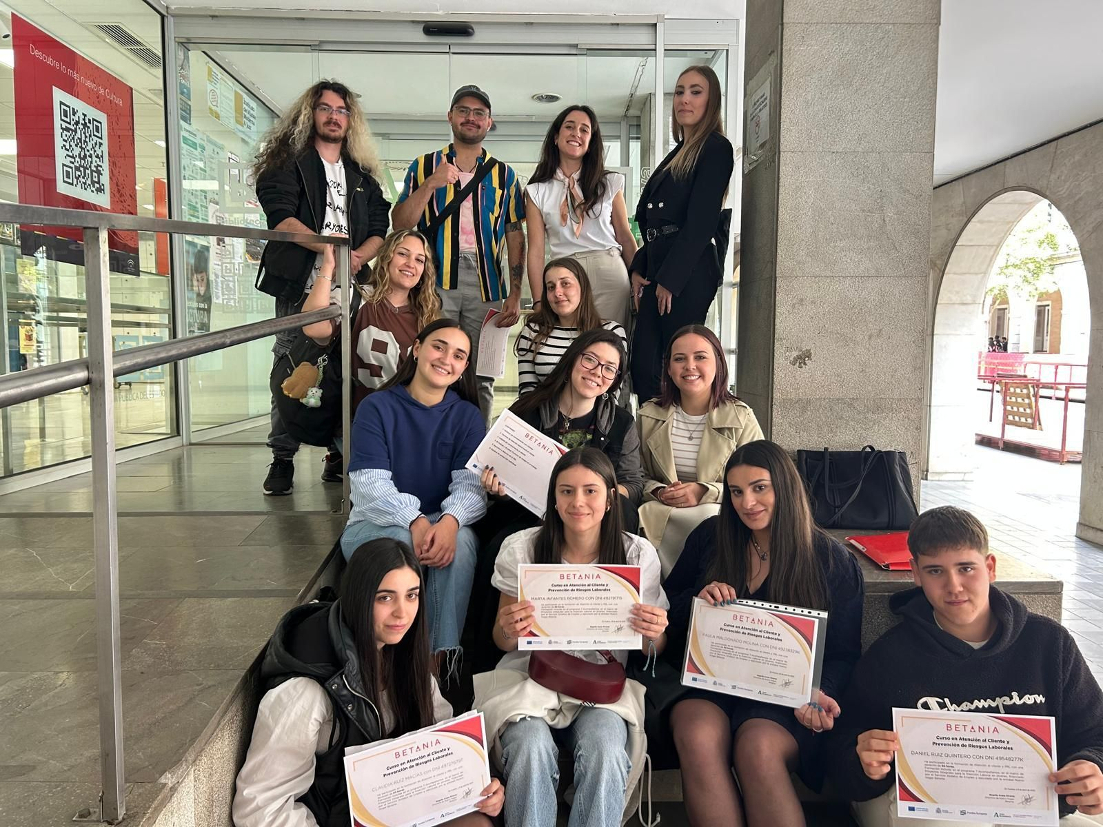 Jóvenes de Huelva que ya han recibido la formación para el empleo.