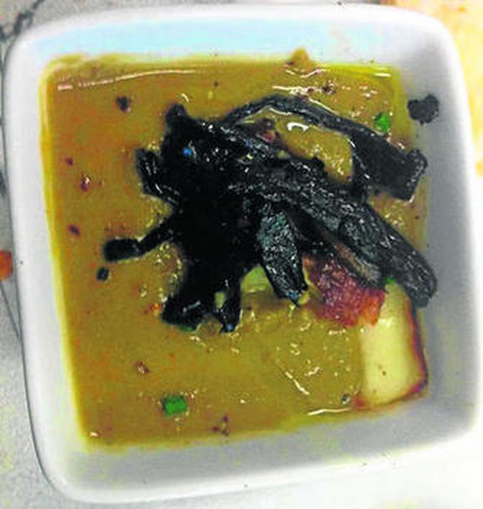 Crema de lentejas con sofrito