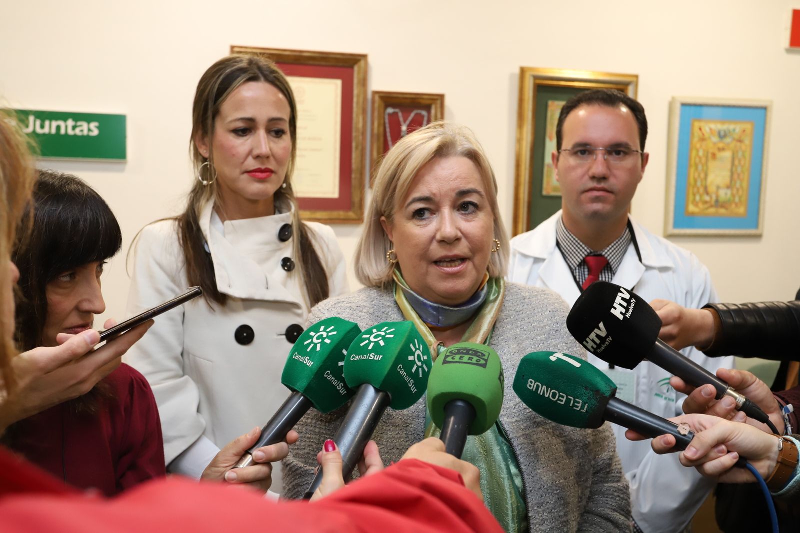La delegada territorial de Salud y Familias, Manuela Caro, esta mañana.