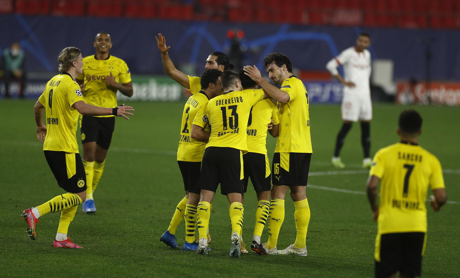 Las imágenes del Sevilla-Borussia Dortmund de Champions