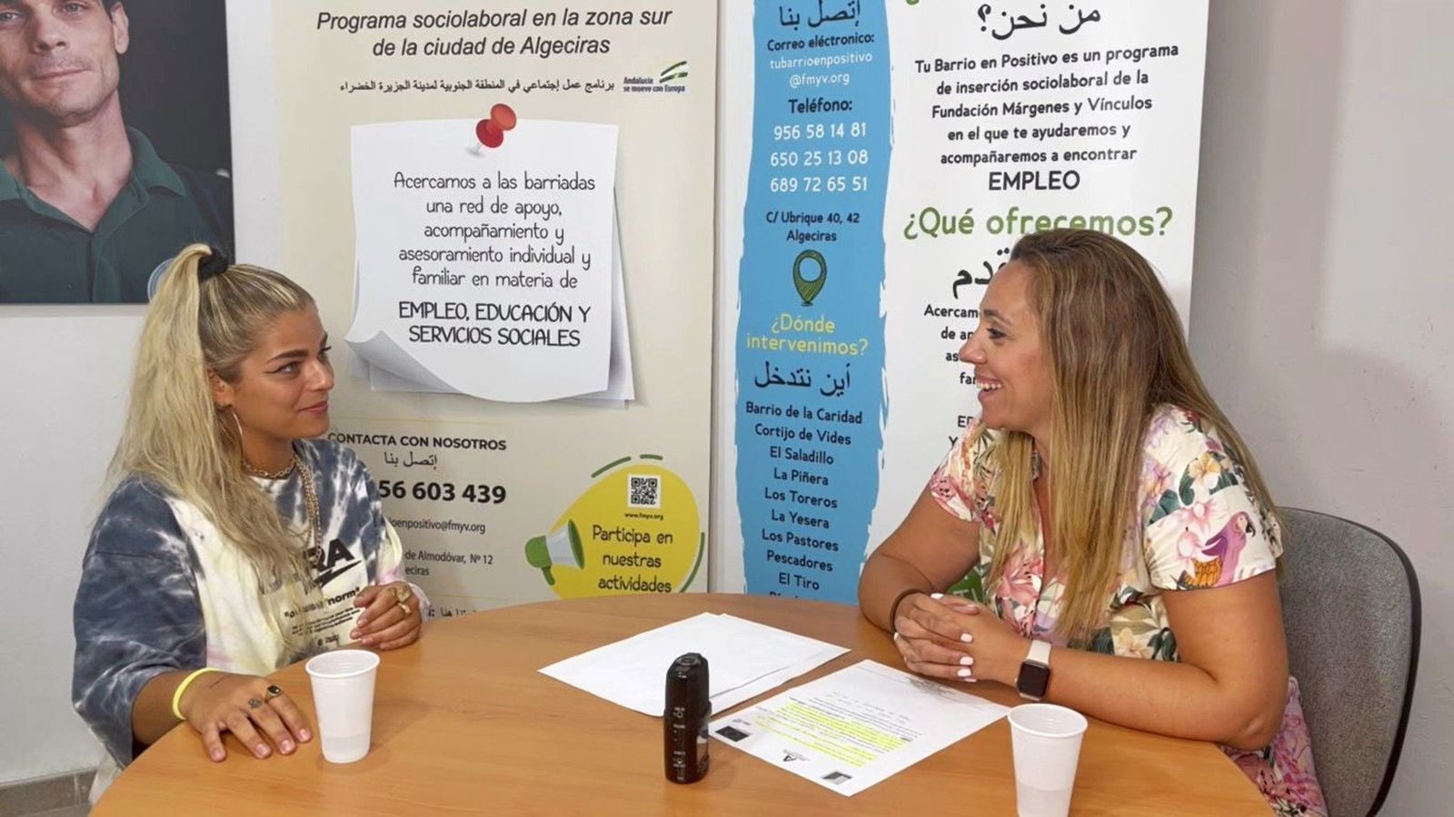 Un momento de la entrevista a Tatiana Delalvz.