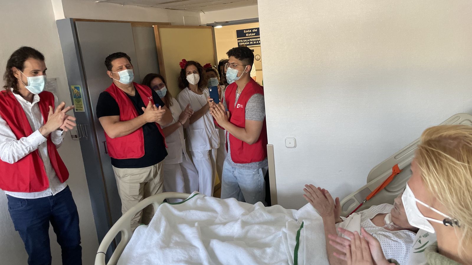 Visita a un paciente encamado.