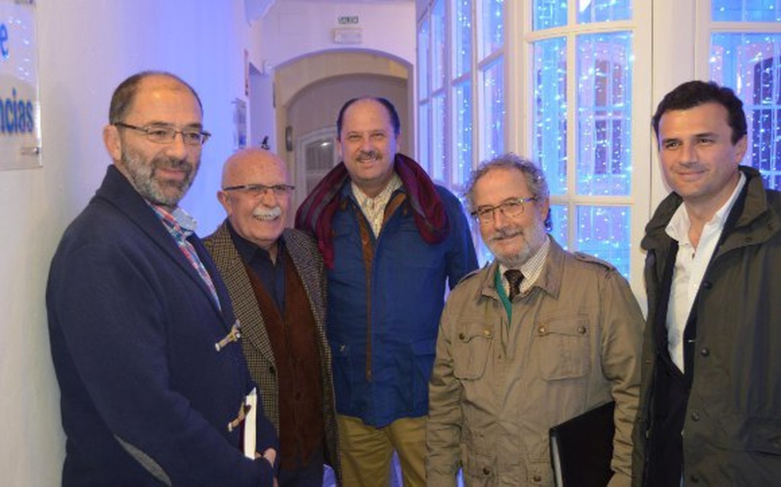 Fernando Santiago, Manolo Gómez de la Torre, Emilio de la Cruz, José María Esteban y Bruno García León.  Foto: Ignacio Casas de Ciria