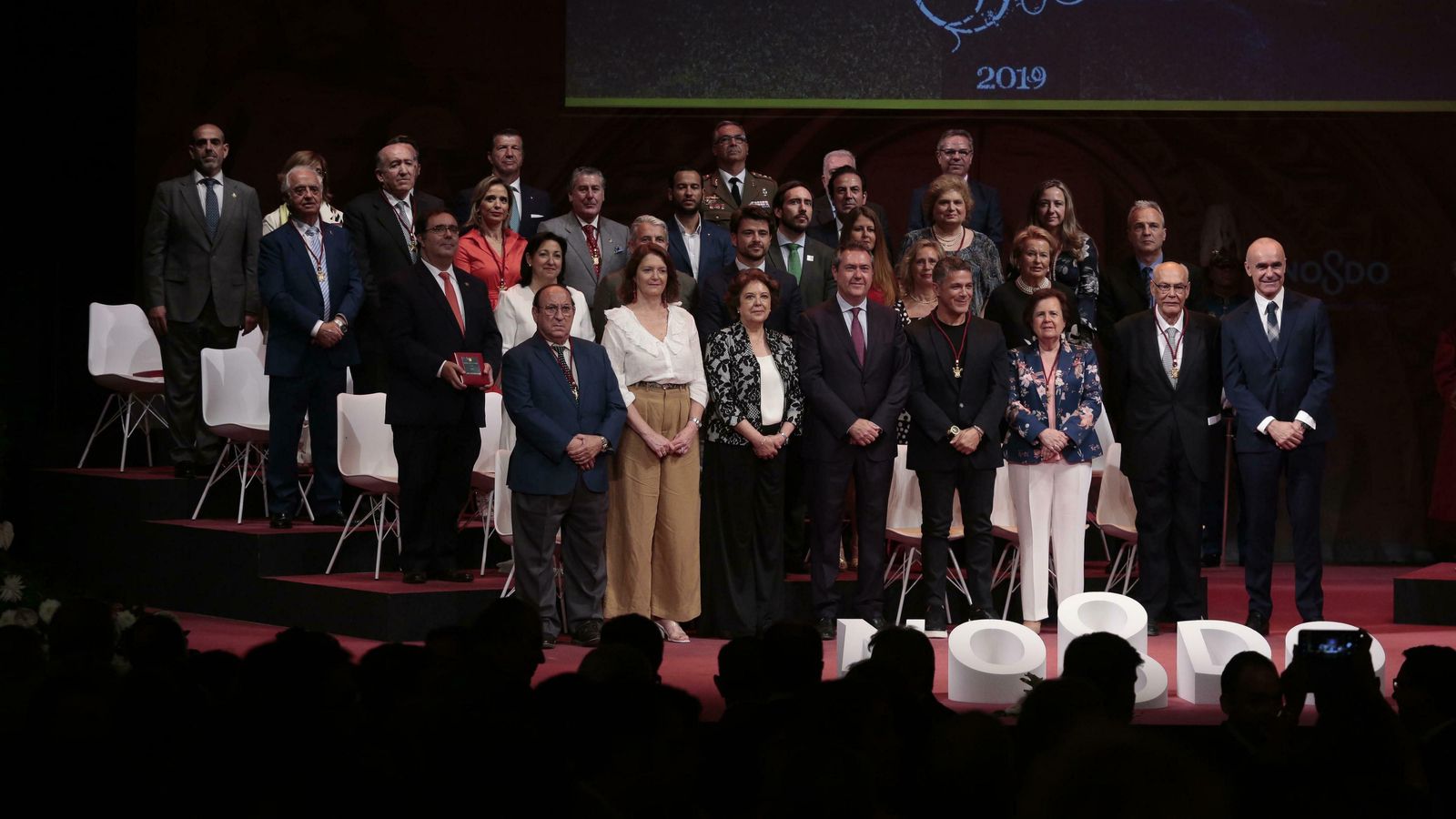 Imagen de todos los galardonados durante el día de ayer.