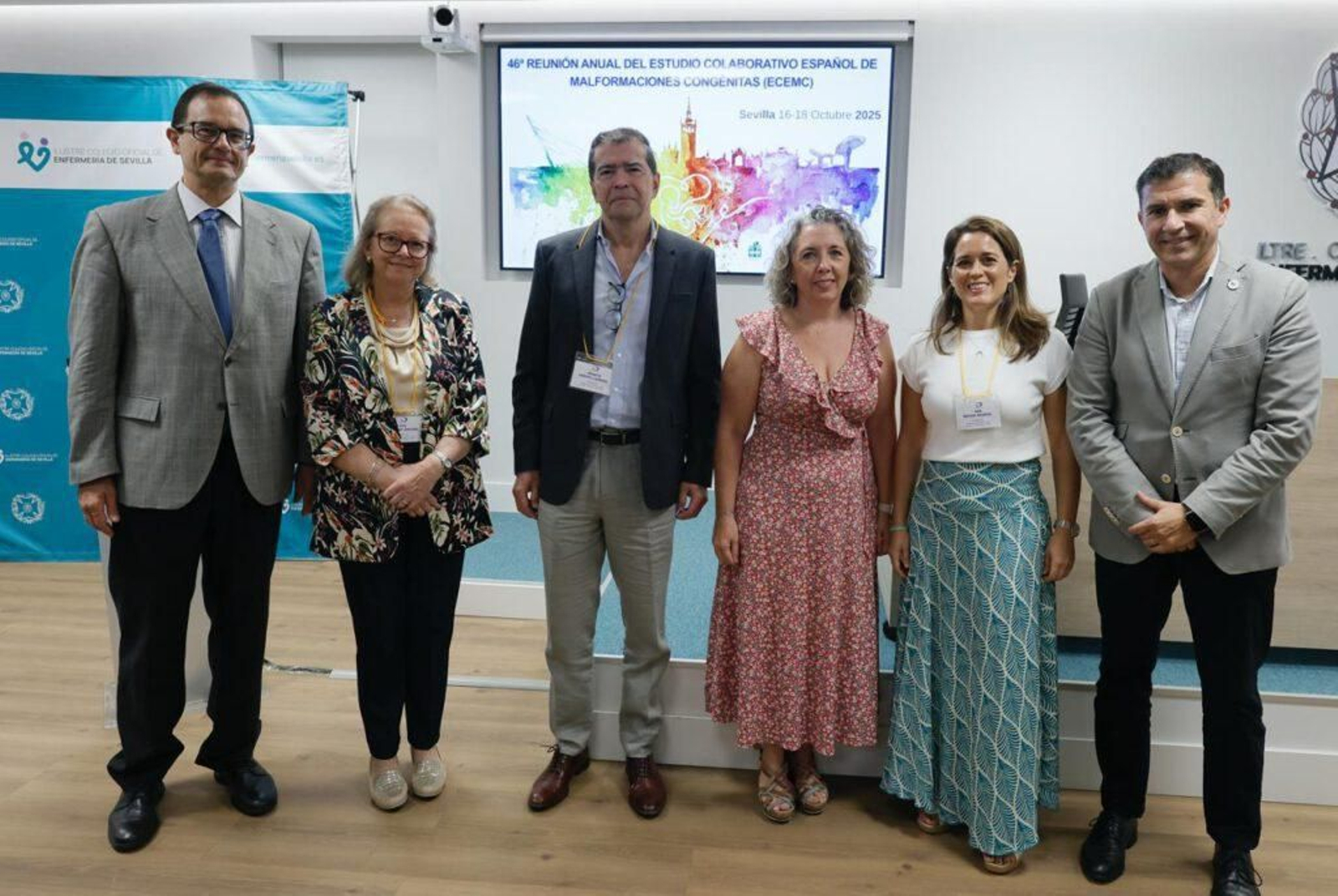 Jesús Antonio Carrillo, Eva Bermejo-Sánchez, Ignacio Arroyo, Inmaculada Vázquez, Ana Barcia, y Víctor Bohórquez, presidente del ICOES.