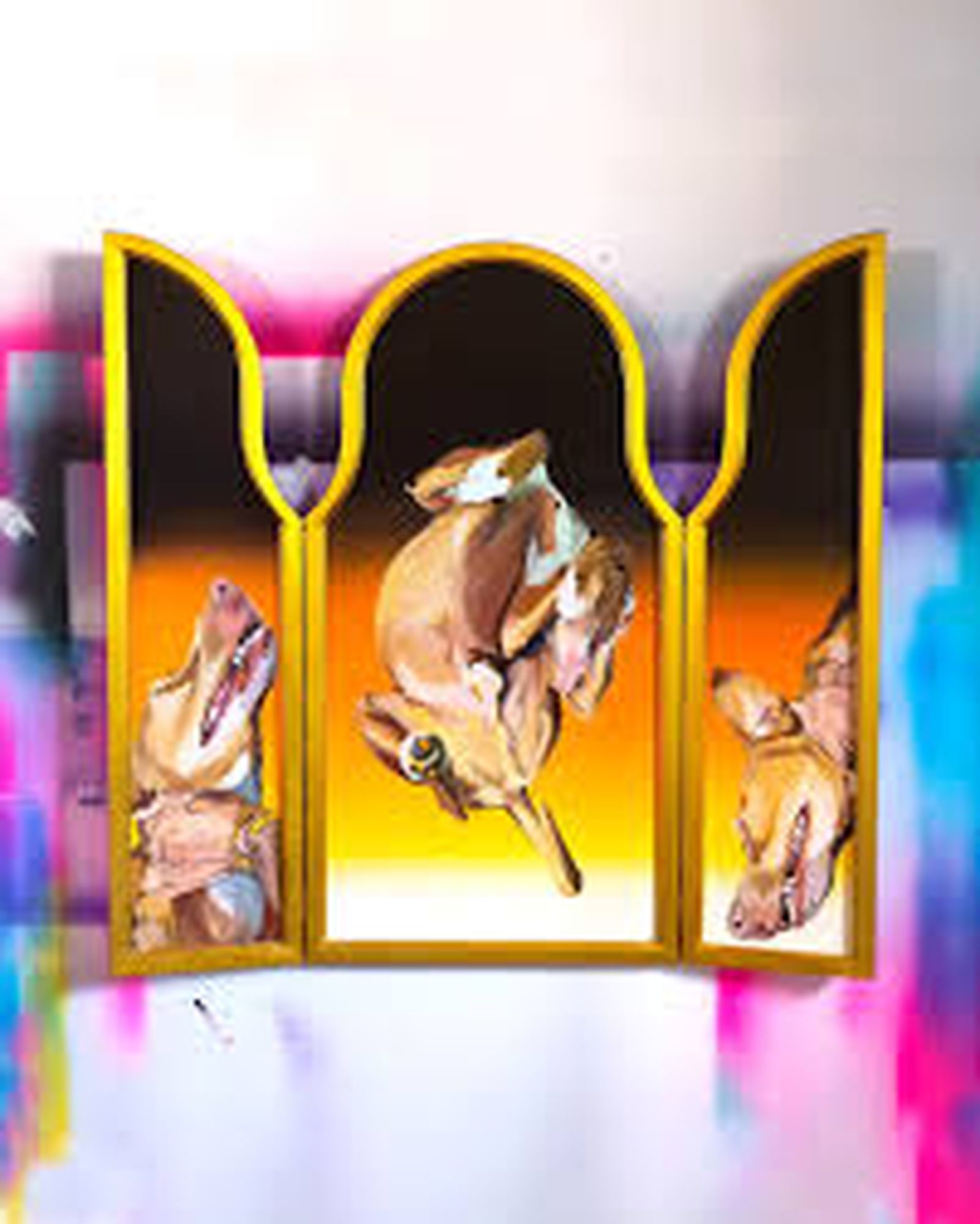 Otra de las pinturas de la exposición del artista en la Sala Rivadavia.