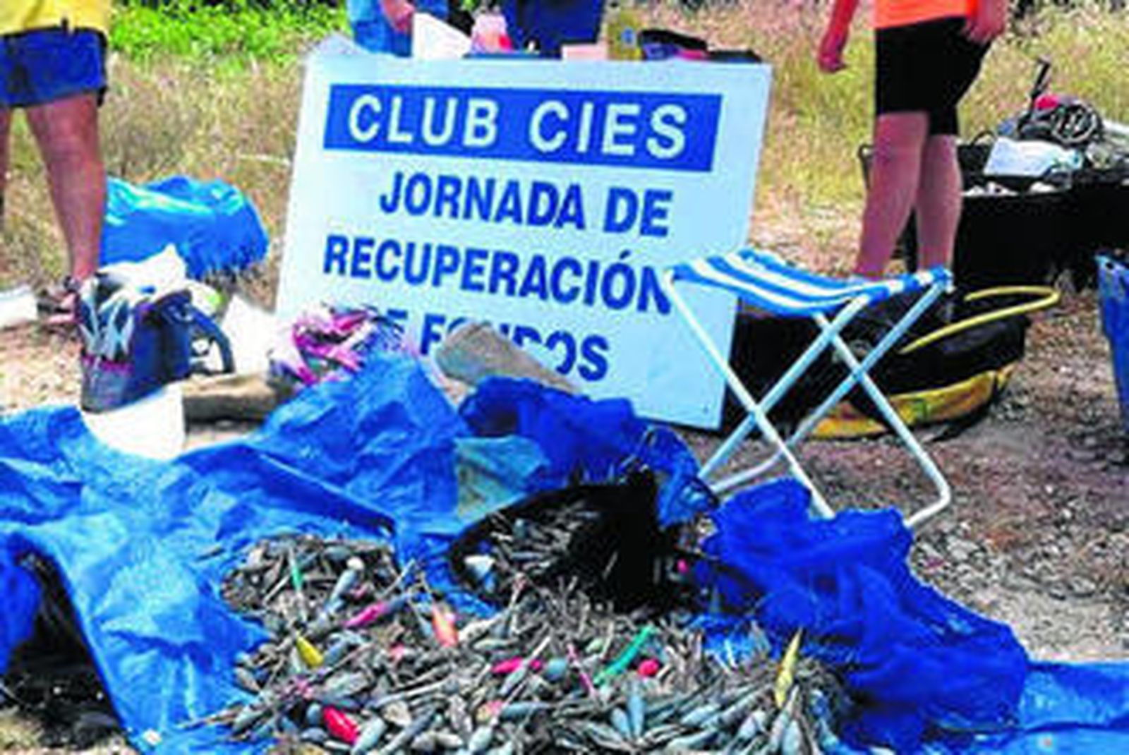 Imagen del plomo recogido en La Ballenera.