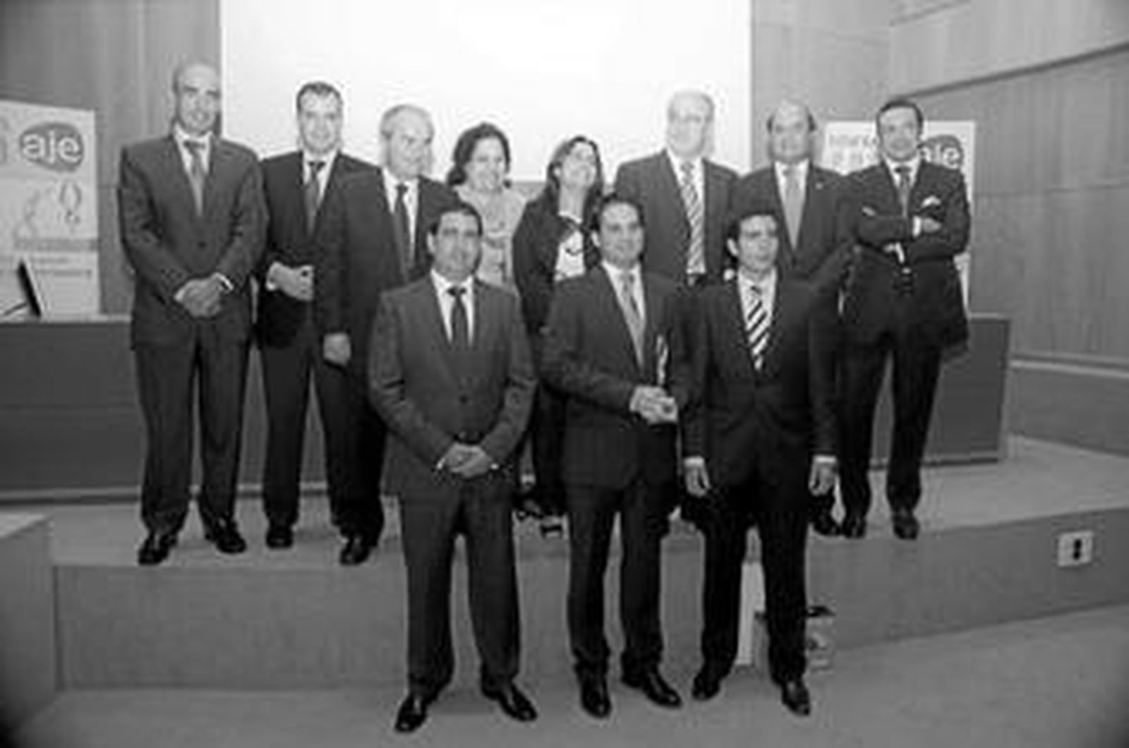 En primer término, los empresarios premiados: Ambrosio Sánchez, Javier Morillo y Juan Manuel García.