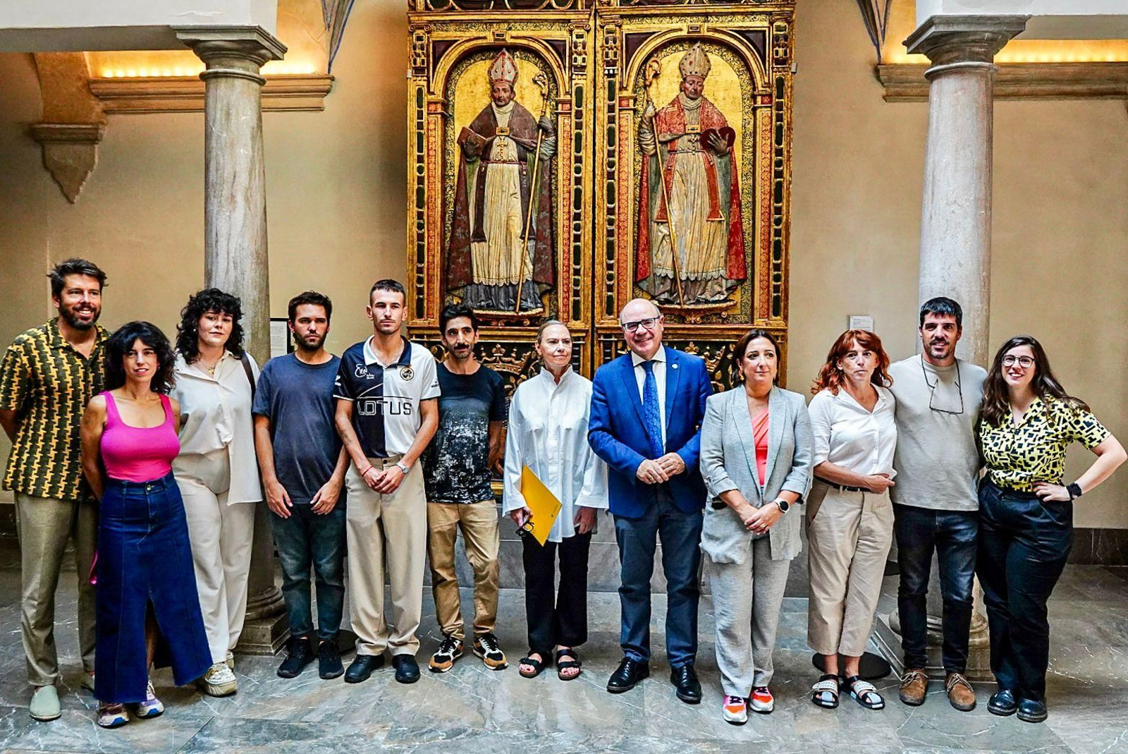 Laura García-Lorca, junto al rector de la UGR, Pedro Mercado, durante la presentación del programa Los Tientos.