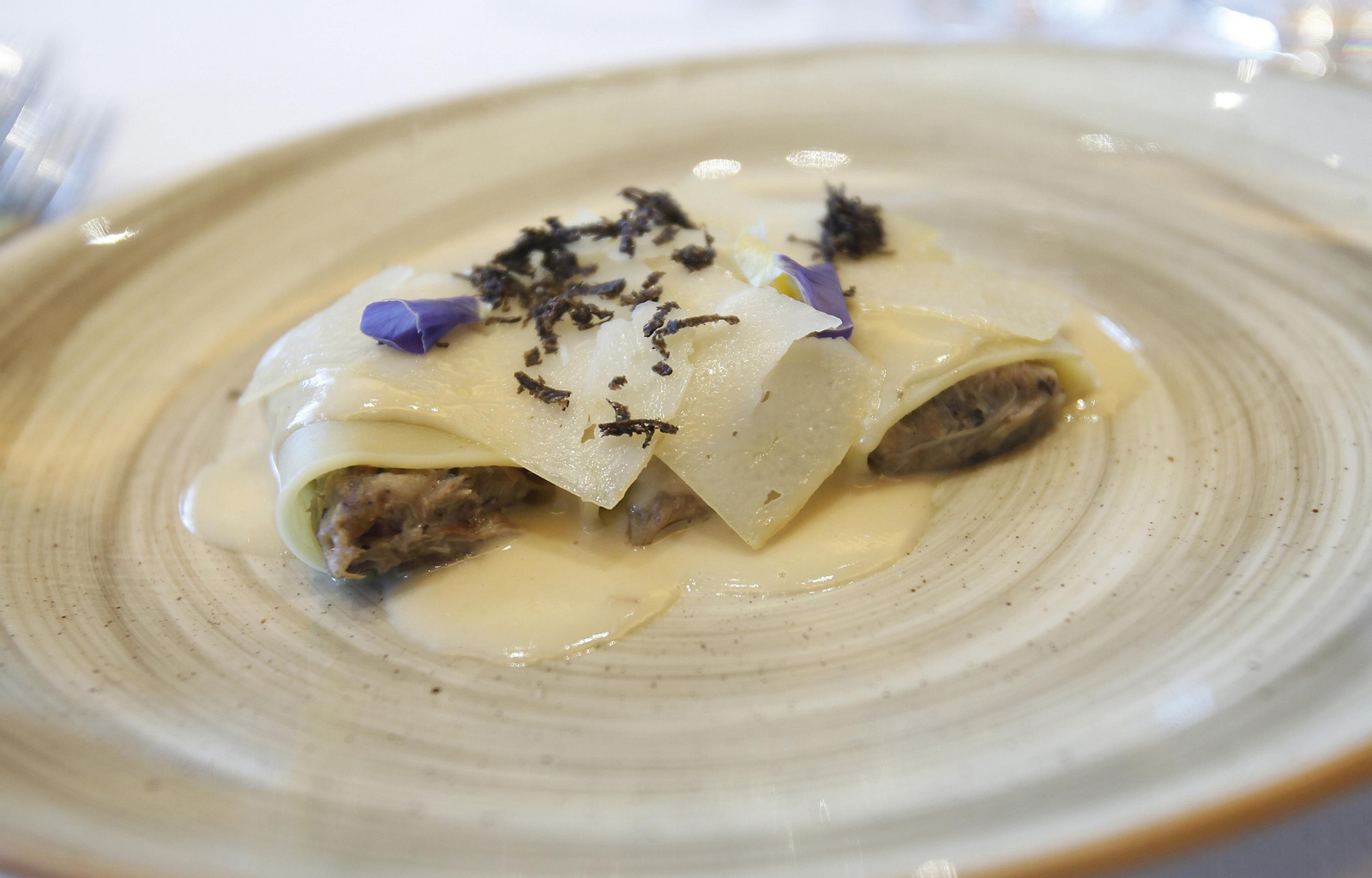 Los rigatoni rellenos de perdiz y trufa abren el menú de la I Semana Gastronómica de la Trufa.