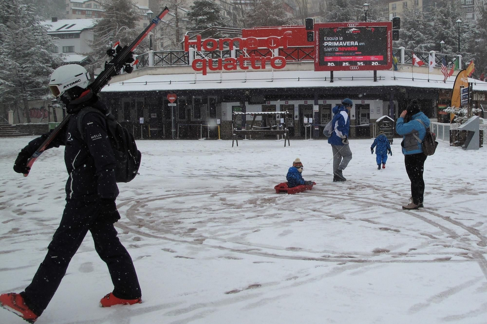 La nevada en la estación