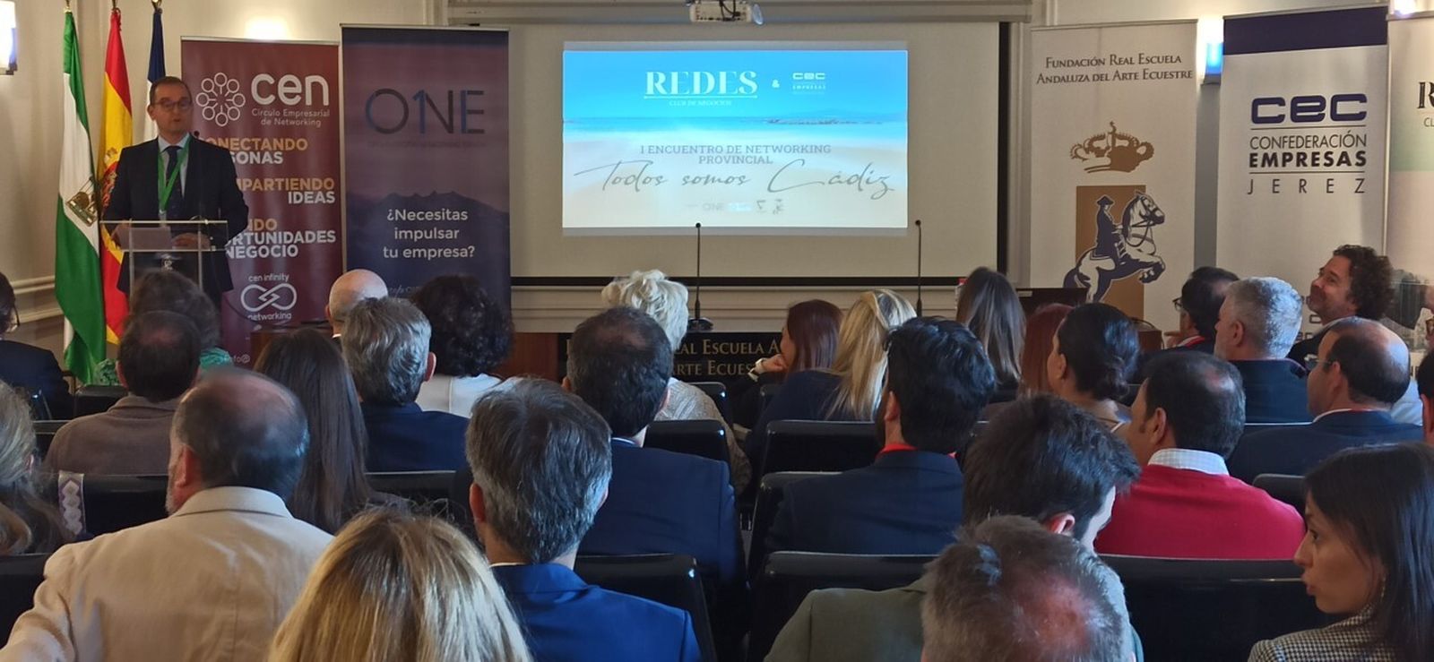 Un momento del encuentro entre empresarios celebrado en la Real Escuela.