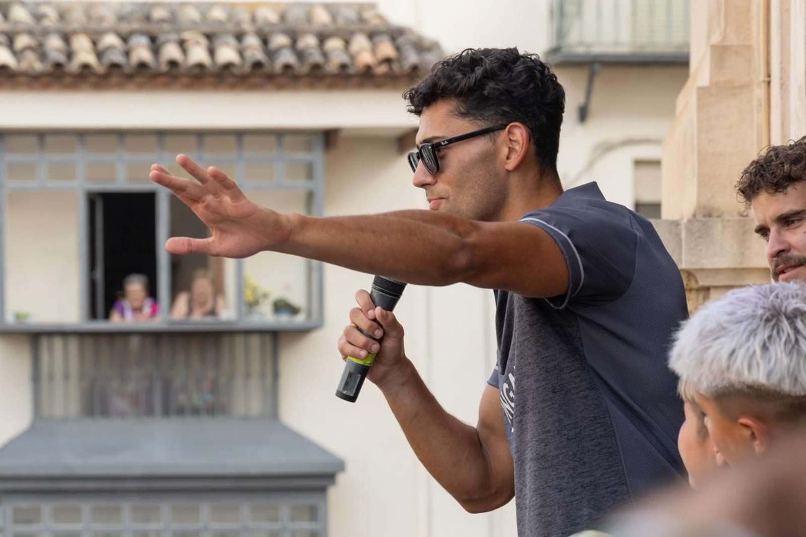 Juanma Porro, en el balcón del Ayuntamiento.