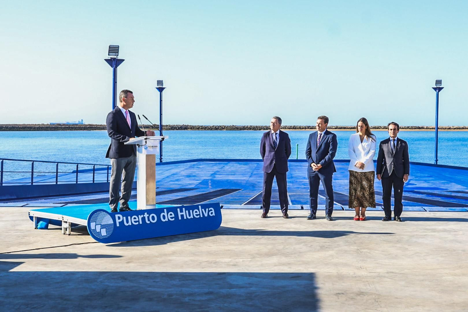 Imágenes de la inauguración de la doble rampa Ro-ro del Muelle Sur del Puerto de Huelva