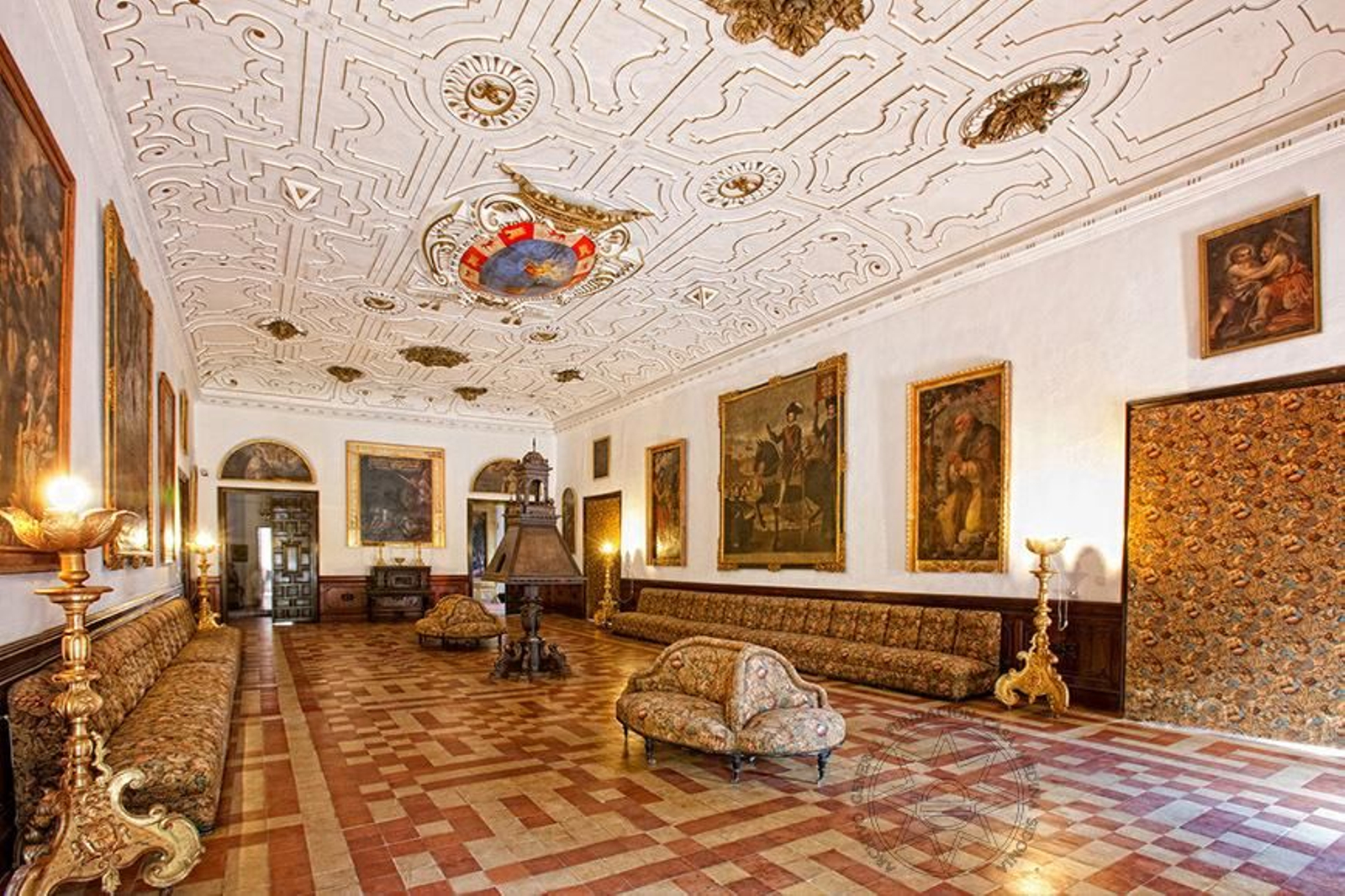 Salón Embajador Visita virtual al Palacio de los duques de Medina Sidonia, en Sanlúcar