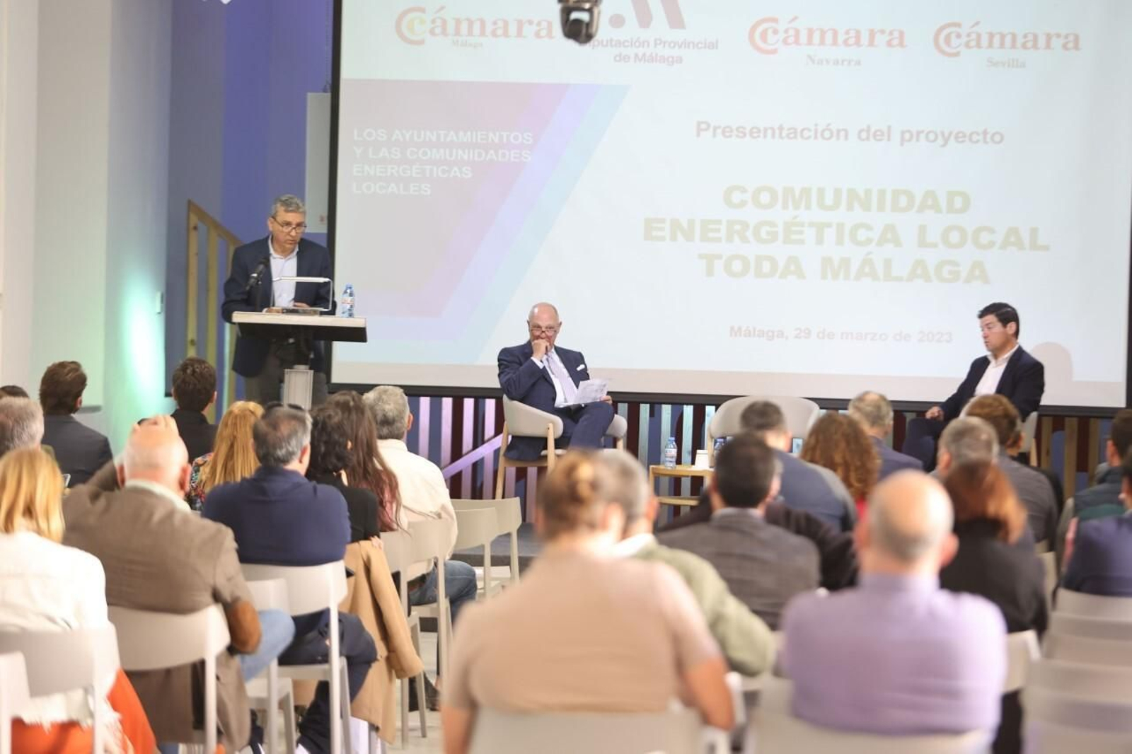 Presentación del proyecto en la Cámara de Comercio de Málaga.