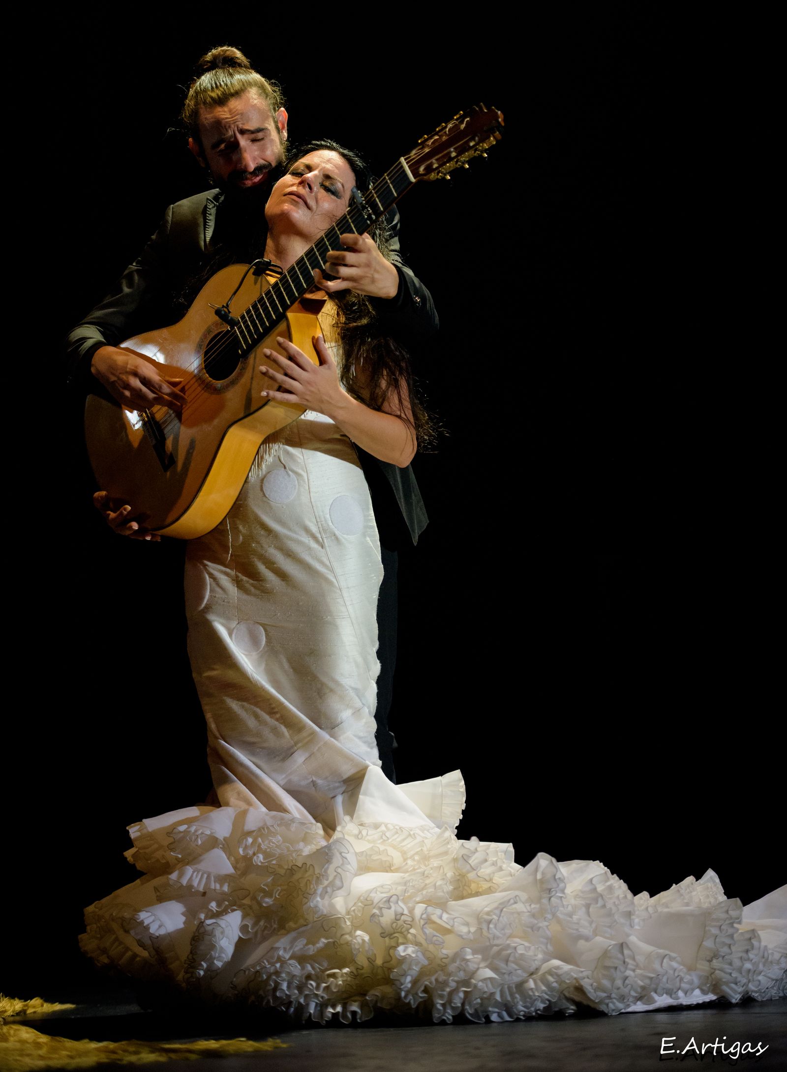 Mercedes de Córdoba y Juan Campallo en un momento de la obra.