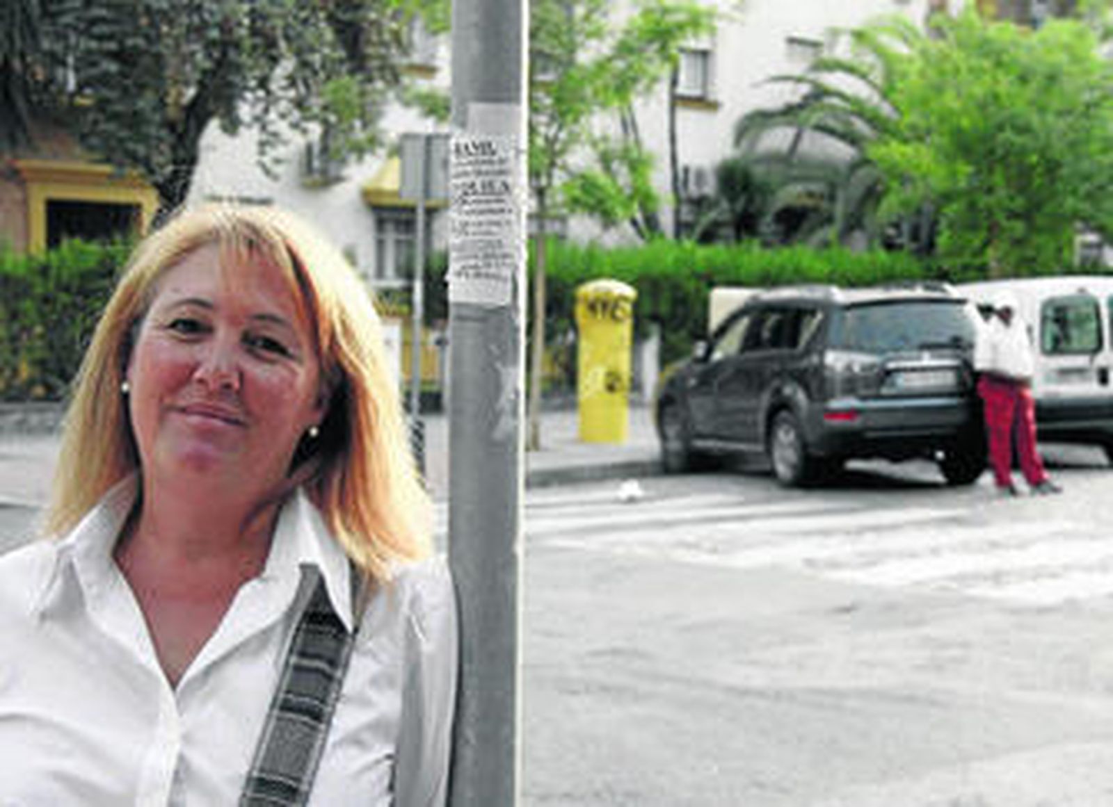 Laura Baños, en las calles de Bami, su barrio, con los gorrillas como permanente presencia e injerencia en el discurrir de la vida cotidiana.