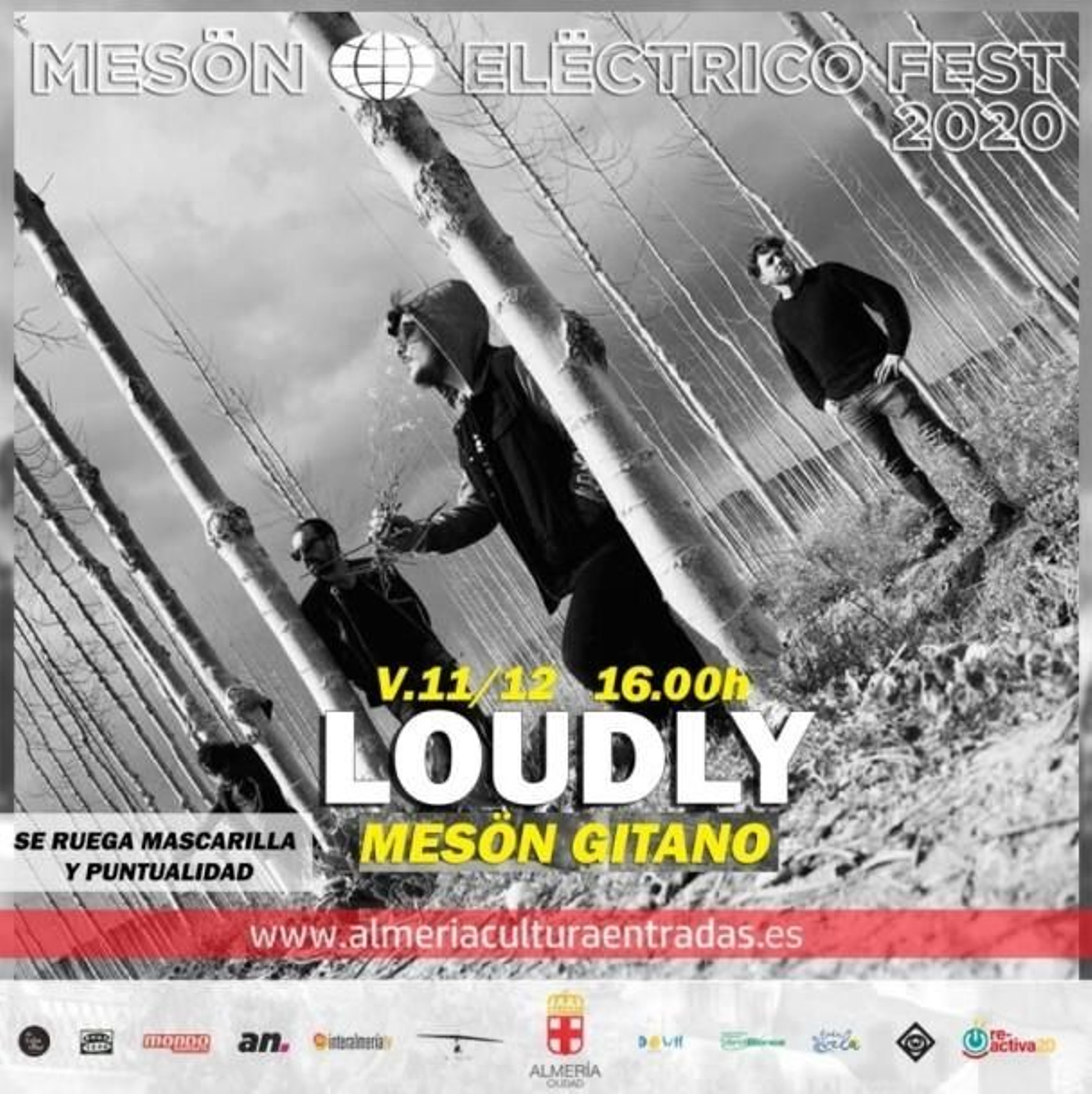 Cartel anunciador del concierto de Loudly en el Mesön Elëctrico Fest.
