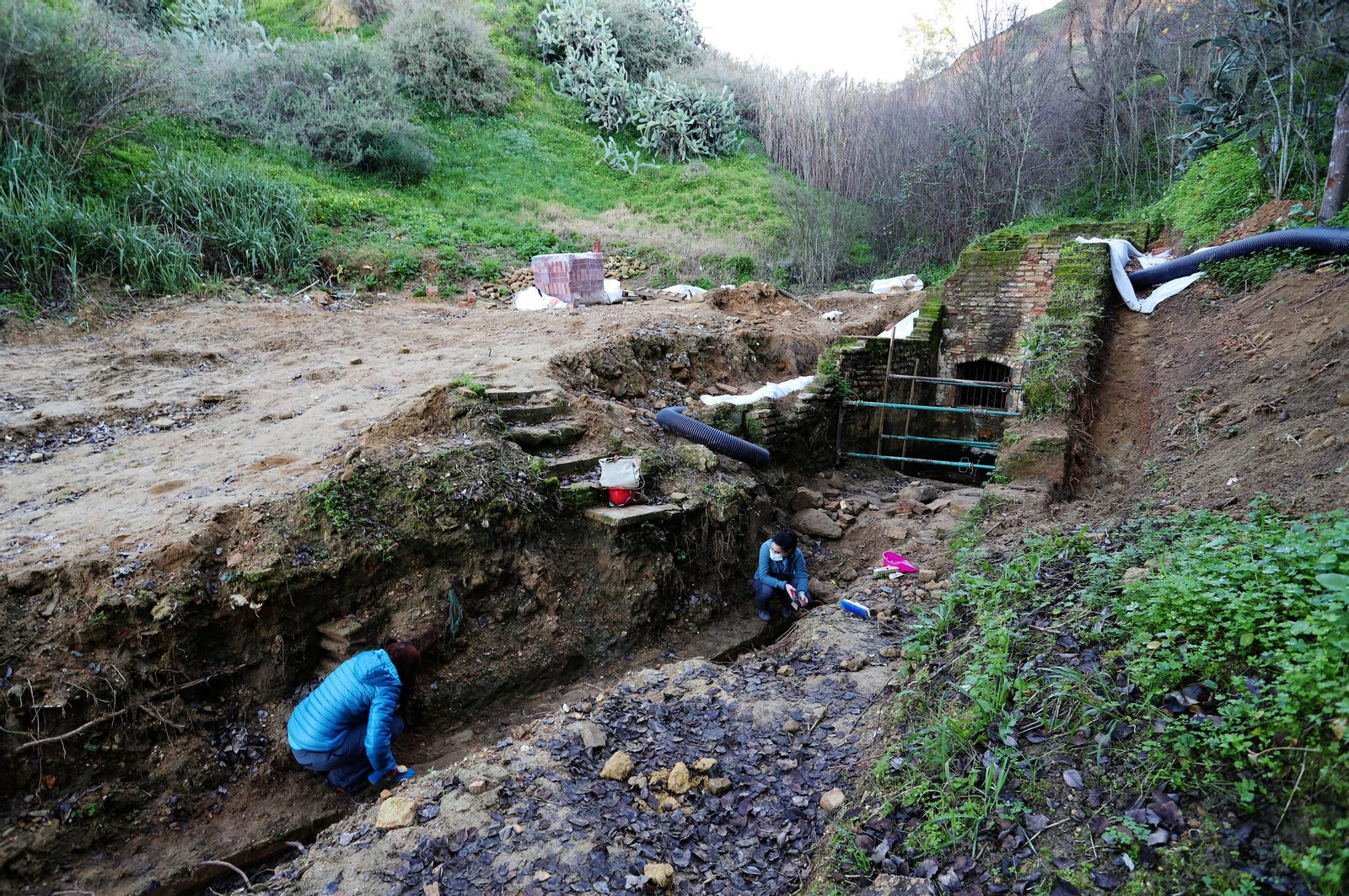 Trabajos que se vienen realizando para acondicionar toda la zona de la Fuente Vieja.