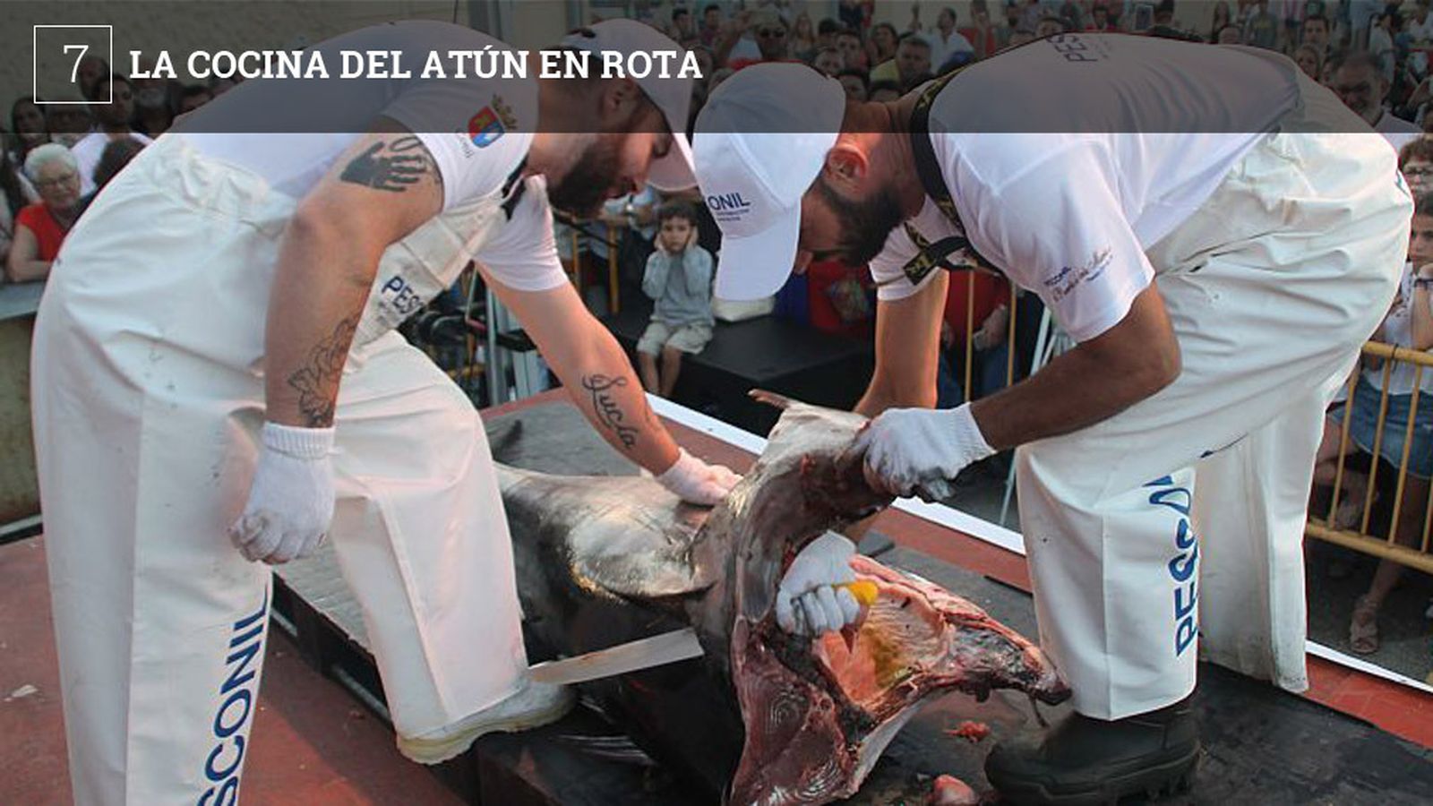 Rota celebra mañana sábado 1 de junio a partir de las ocho de la tarde en el puerto pesquero un evento gastronómico en torno al atún. La actividad comenzará ofreciendo el espectáculo del ronqueo de un atún rojo de almadraba, y continuará con una segunda parte en la que los restaurantes participantes prepararán una receta con atún y pondrán a la venta las tapas. Serán seis los restaurantes de la localidad que se encarguen de preparar ante el público y en el mismo entorno del puerto pesquero las tapas creadas y elegidas para la ocasión. Así, El Perejil ofrecerá la tapa de Tartar de tarantelo de Atún sobre mousse de aguacate y arranque; Plaza Nueva, la tapa de Tarantelo de Atún Rojo marinado con cítricos, marcado en la plancha con parmentier de calabaza y mojo picón; Utopía, la tapa de Lomo de Atún Rojo con calabaza de Rota y teriyak; Clandestino, la tapa de Serranito de Atún Rojo; Learning&Cooking, la tapa de Milhojas de mar y montaña, parpatana de manteca colorá y tartar de Atún y caña de lomo ibérica; y el Merkao Taller de Tapas/Vermutería Ciento Volando, la tapa de Tosta de Atún macerado en salsa Merkao con emulsión de trufa y brotes de lombarda.