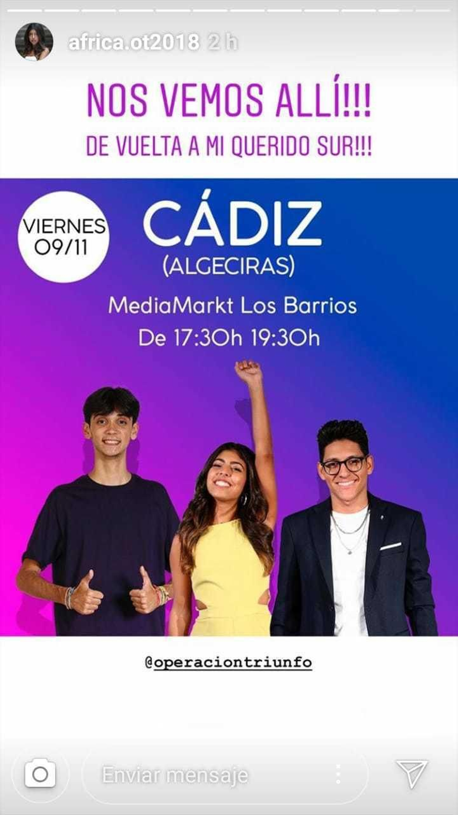 El anuncio de la firma de discos.