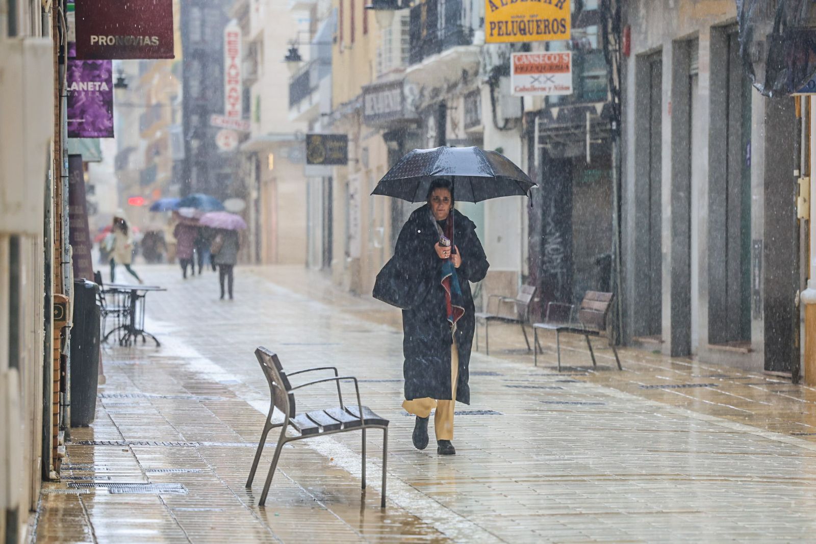 La borrasca Joseph a su paso por la ciudad, en fotografías