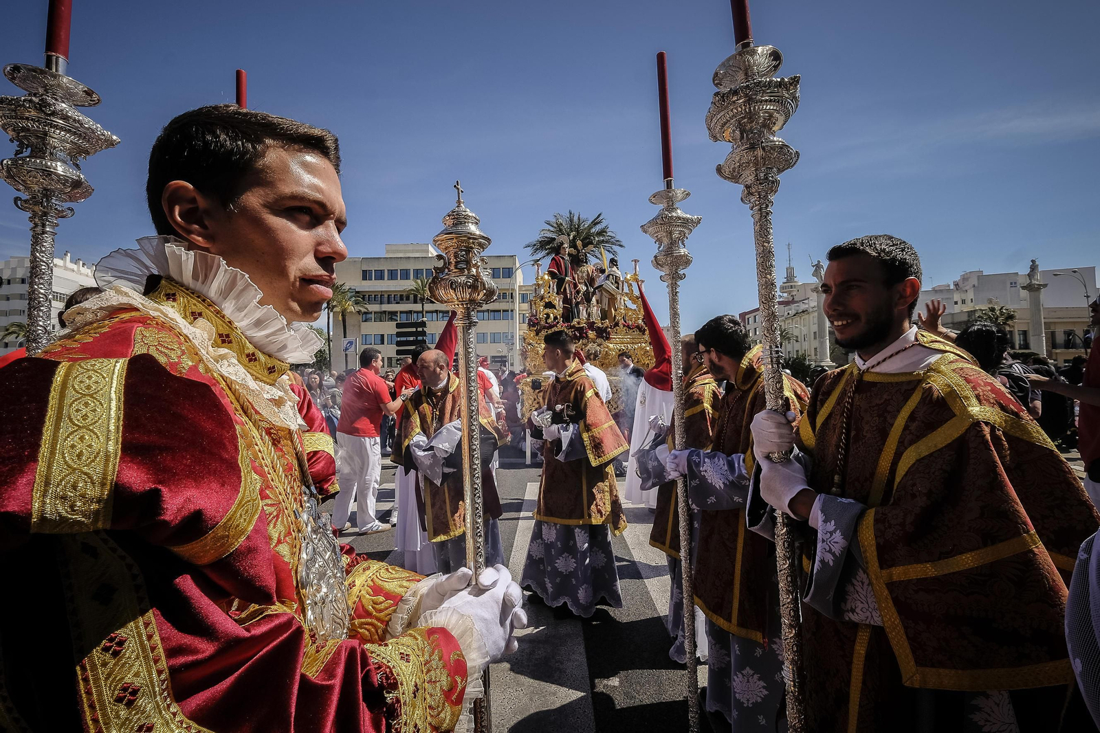 Salida de la hermandad de La Borriquita.