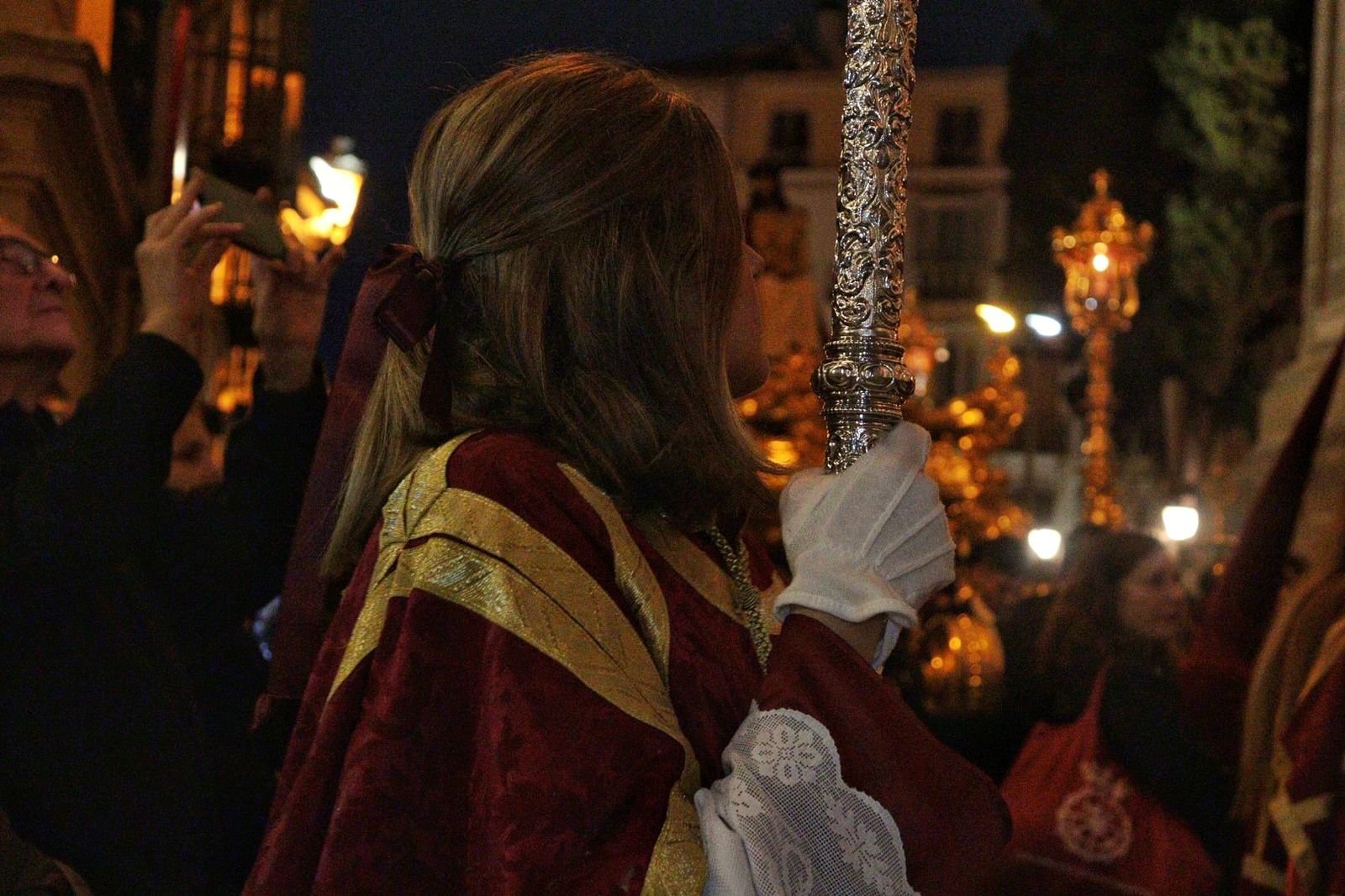 Estudiantes en el Lunes Santo en Málaga, en fotos