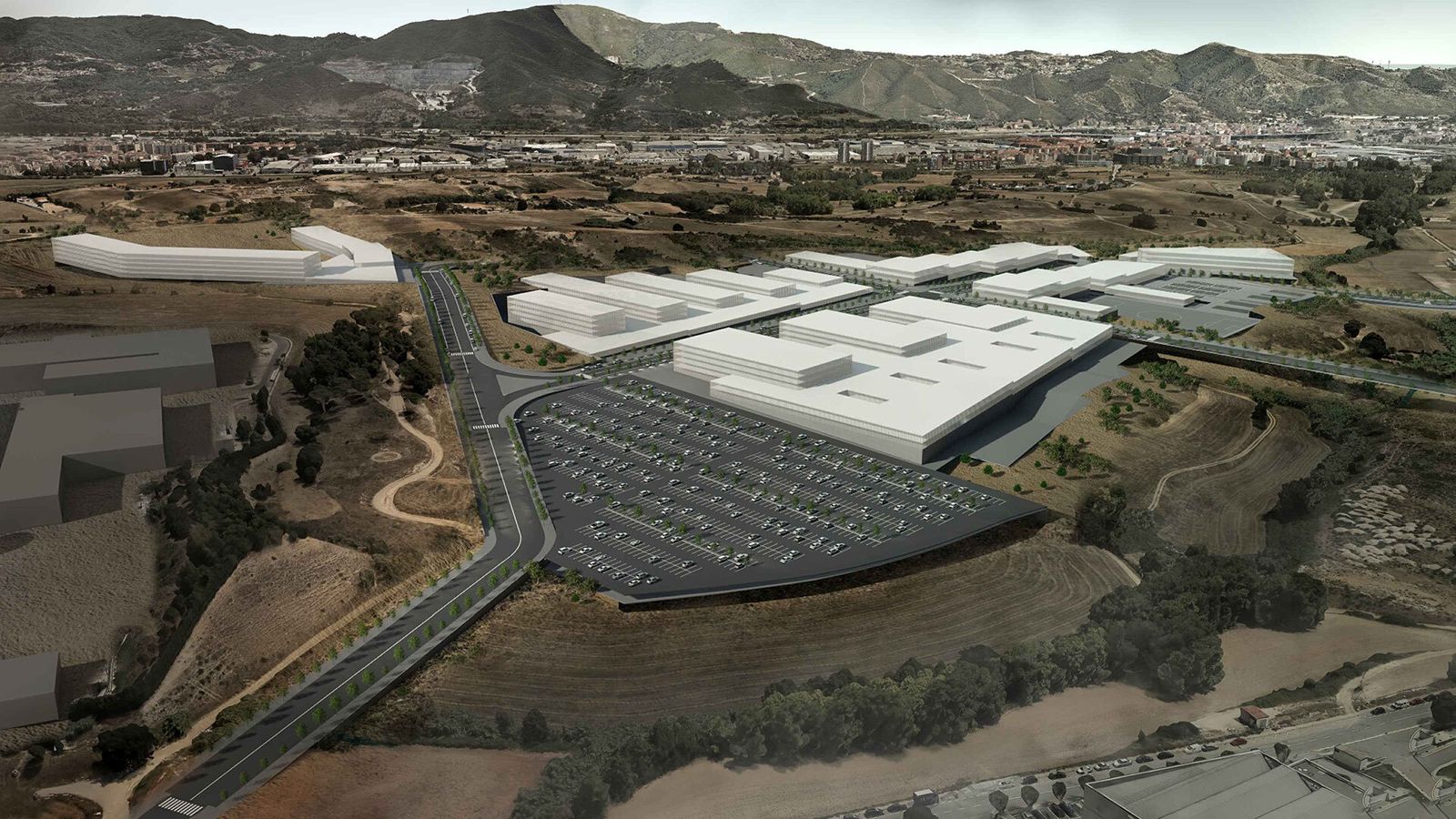 Recreación del complejo sanitario en Barcelona.