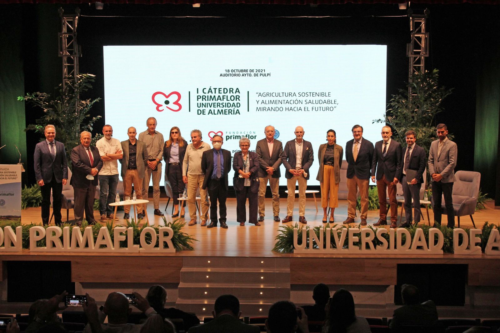 Ponentes en la primera jornada de la Cátedra Primaflor-UAL Agricultura Sostenible y Alimentación Saludable