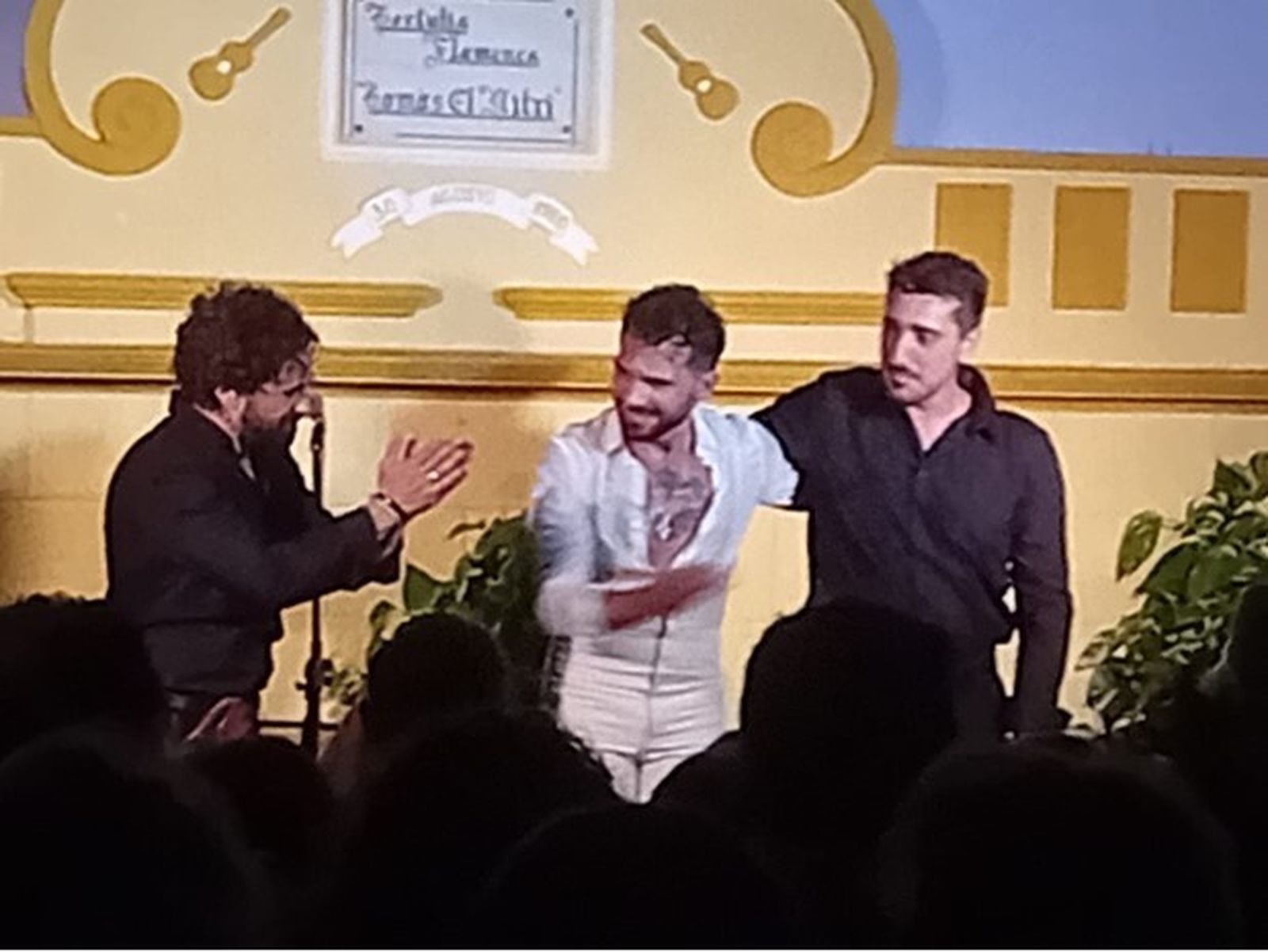 Una imagen de la gran noche flamenca vivida en la Peña El Nitri.