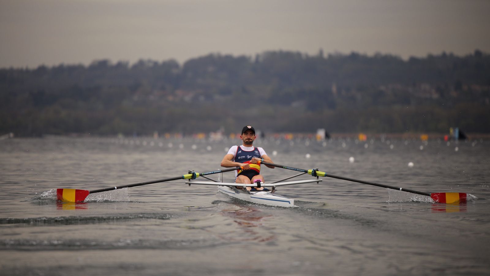 Patricio Rojas, durante una competición con la selección española.