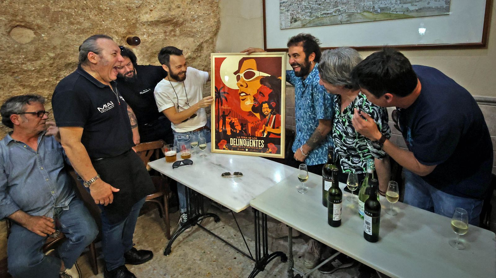 Presentación del cartel de Feria de de la caseta  Canal Sur-la Moderna dedicado a Los Delincuentes